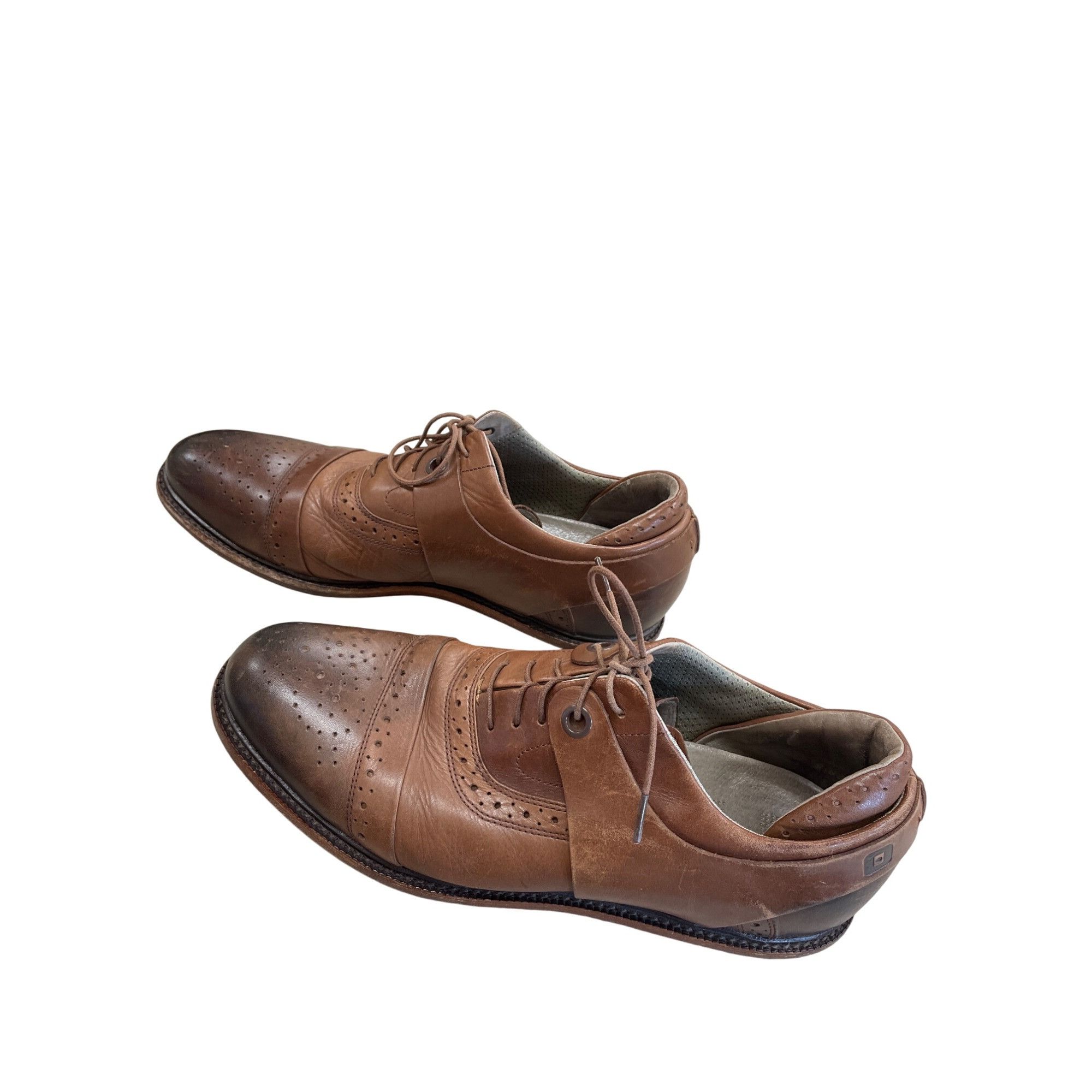 TSUBO Tsubo Mens Brown Leather Cap Toe Oxford Dress Shoes Size 12 Size US 12 / EU 45 - 3 Thumbnail