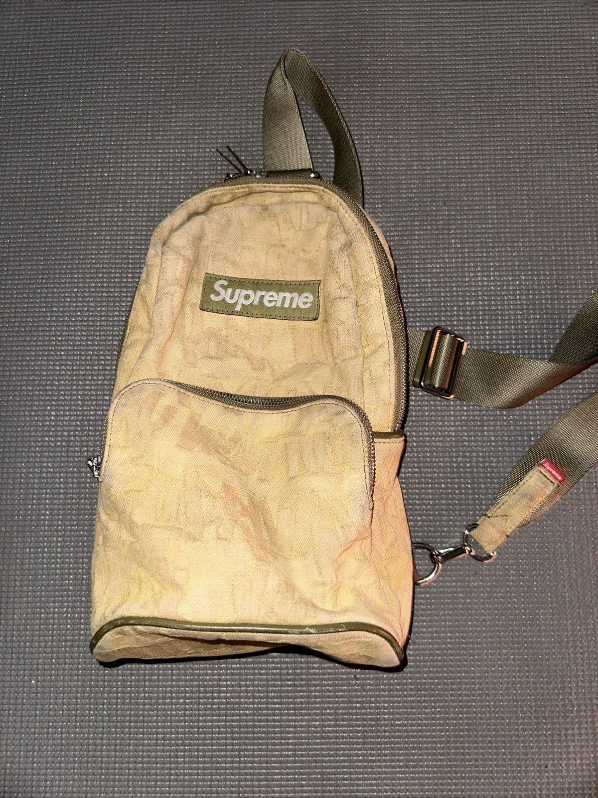 Supreme Supreme Fat Tip Jacquard Denim Sling Bag | Grailed