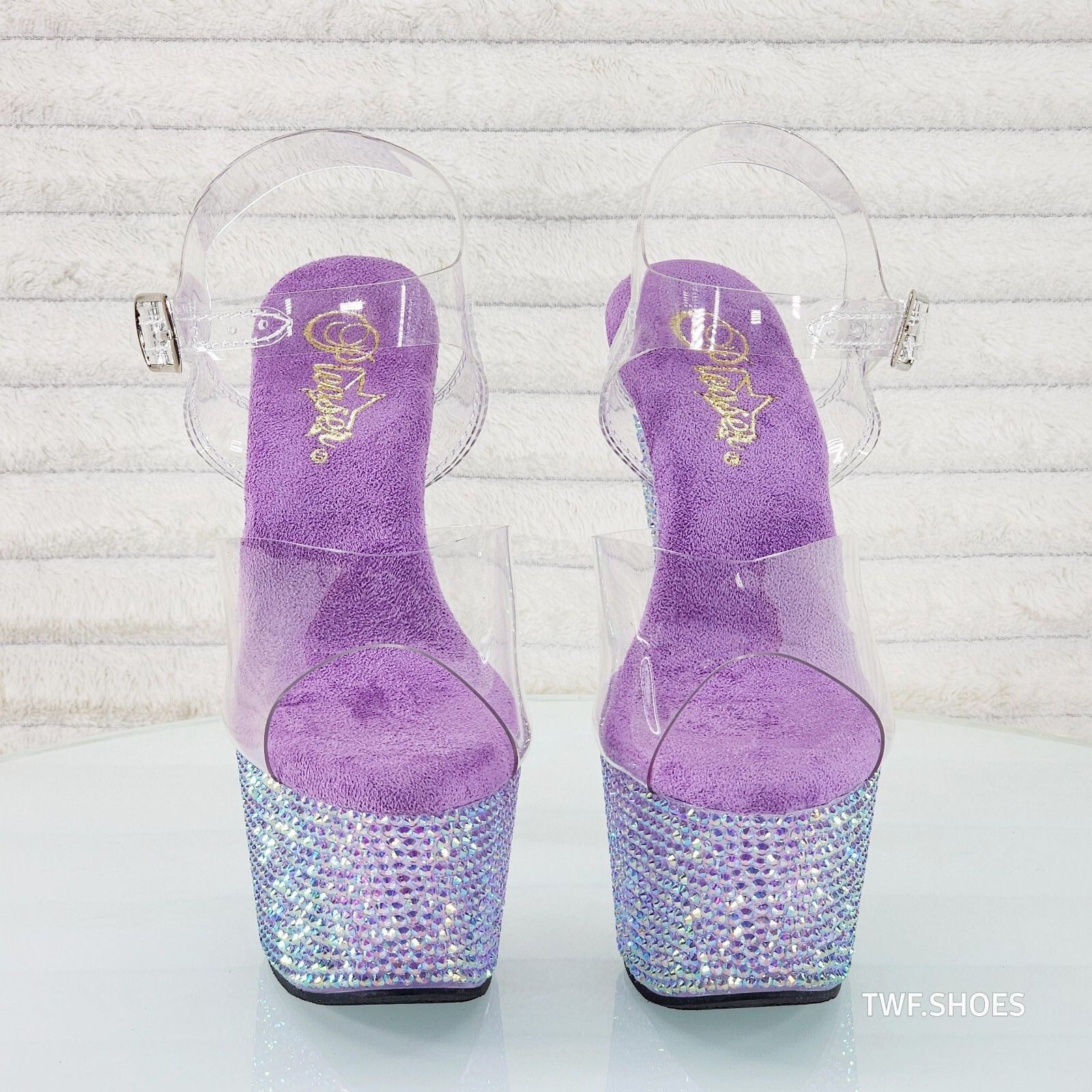 Other Bejeweled 708RS Rhinestone Platform 7" Stiletto High Heel Sh Size US 11 / IT 41 - 6 Thumbnail