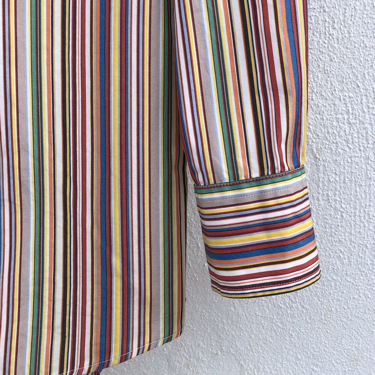 Paul Smith Paul Smith Mens Multicolor Signature Stripe Long Sleeve Size US L / EU 52-54 / 3 - 7 Thumbnail