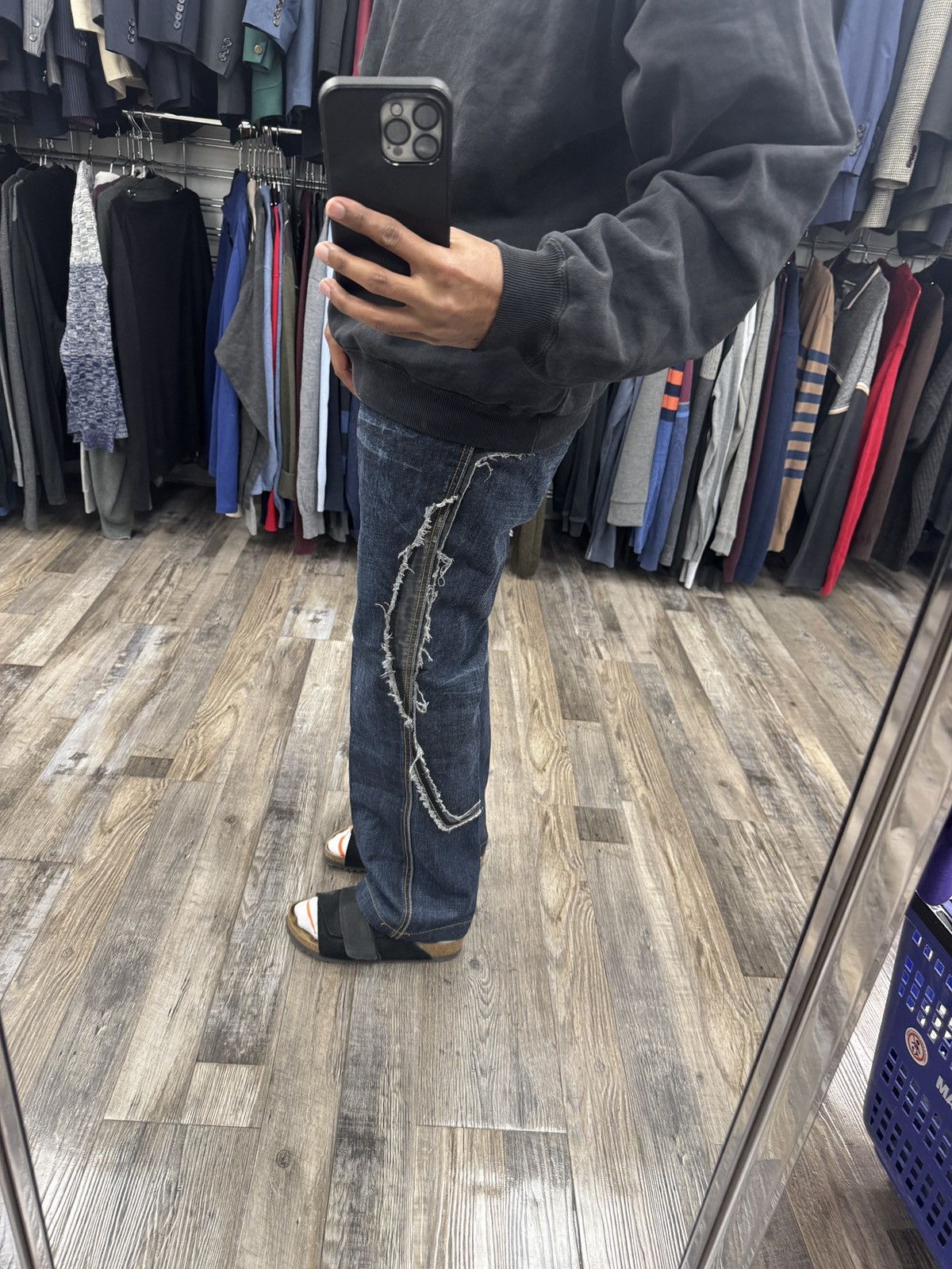 Japanese Brand × Jean Vintage Tough Jeansmith Bootcut Embroidered Japanese Denim Size US 29 - 9 Thumbnail