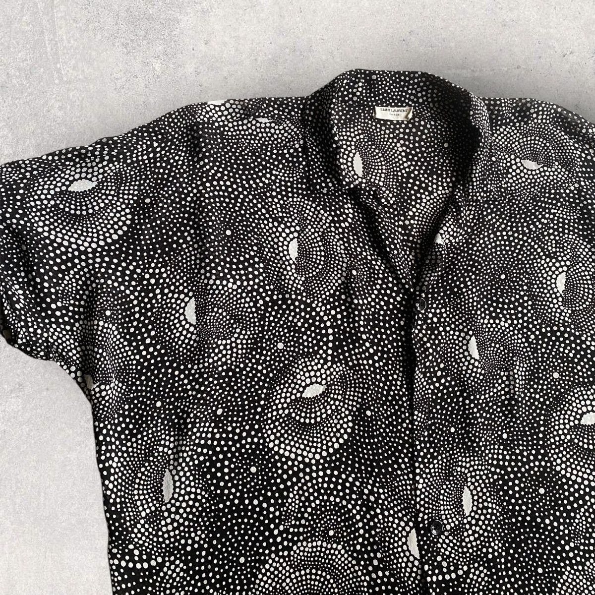 Saint Laurent Paris SS19 Polka dot Silk Shark Collar Shirt Size US S / EU 44-46 / 1 - 2 Thumbnail