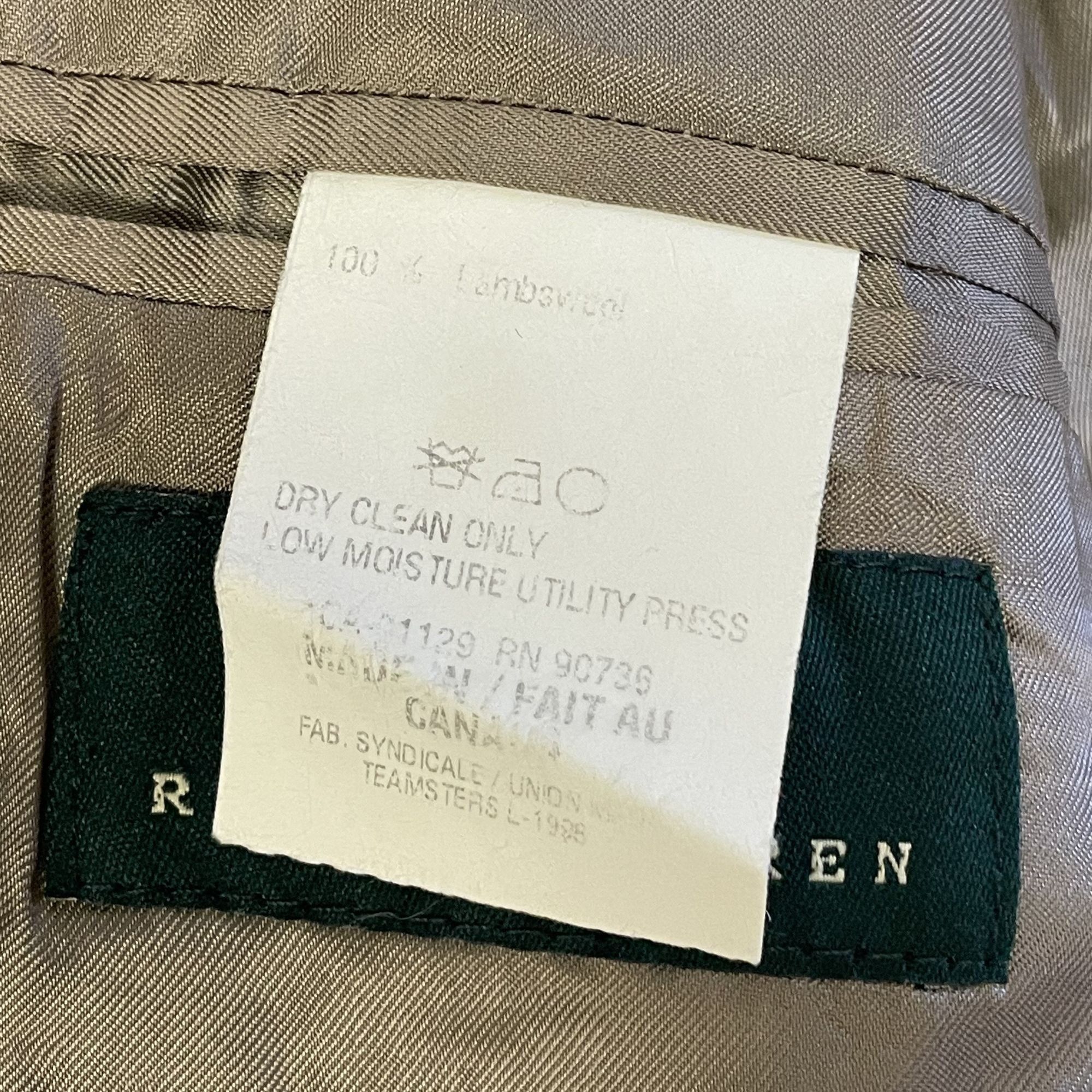 Ralph Lauren Vtg Ralph Lauren Sport Coat HERRINGBONE Lambswool Jacket Size 44L - 5 Thumbnail