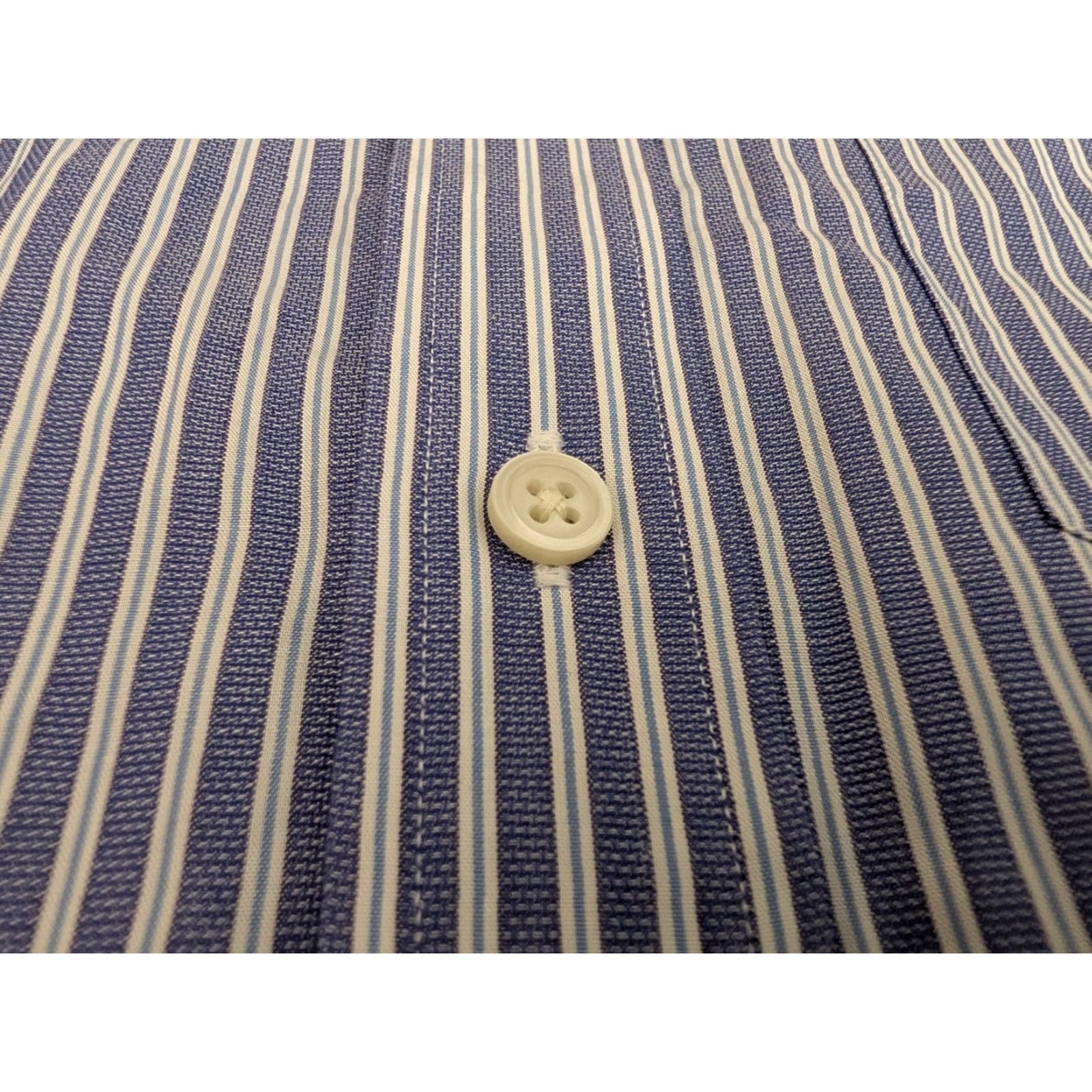 Banana Republic Banana Republic Button-Up Shirt Mens Large Blue Striped Long Sleeve Cotton NWT Size US L / EU 52-54 / 3 - 5 Thumbnail