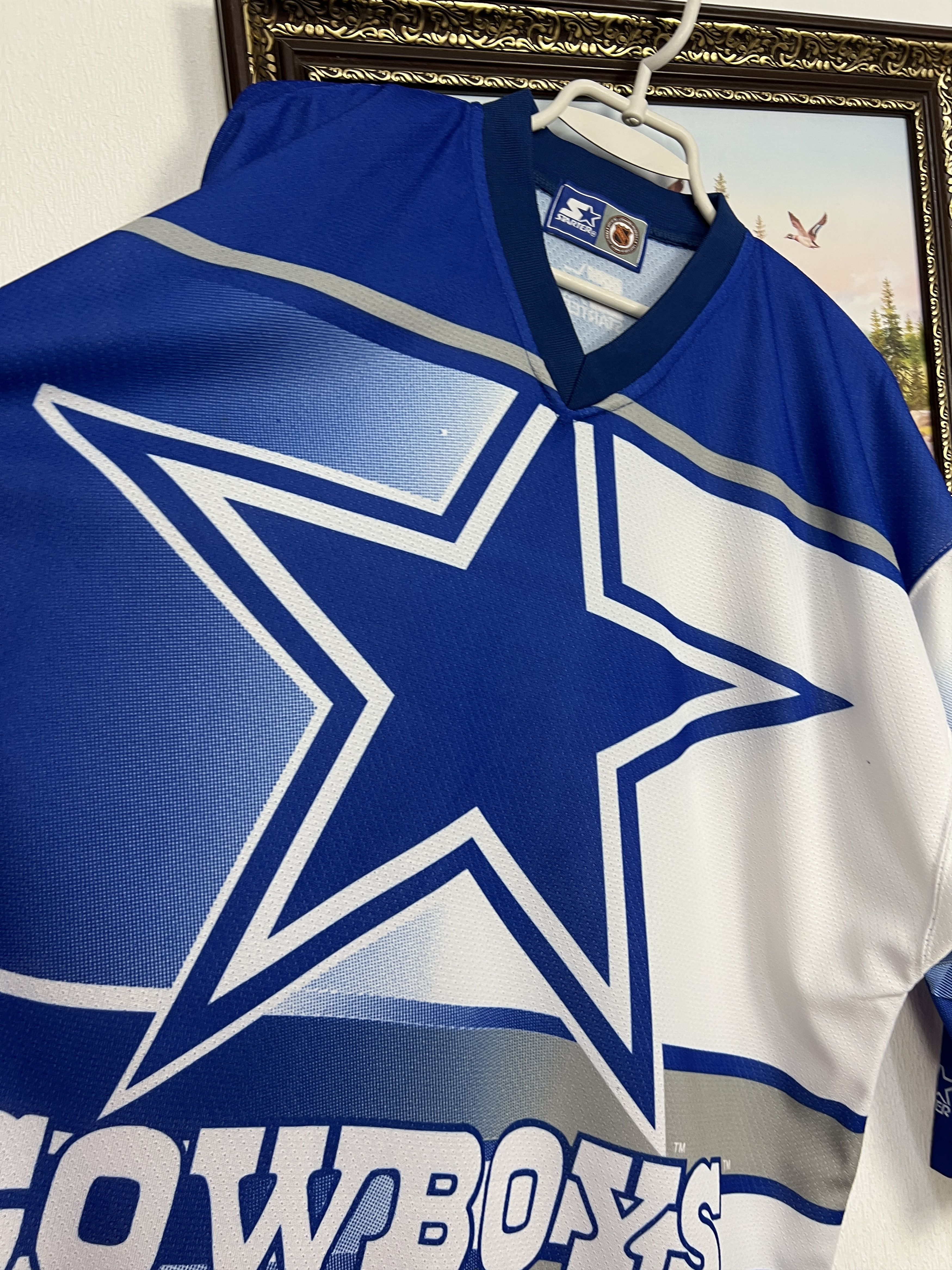 Starter Vintage Dallas Cowboys NFL Hockey Jersey Over Print Shirt Size US XL / EU 56 / 4 - 3 Thumbnail