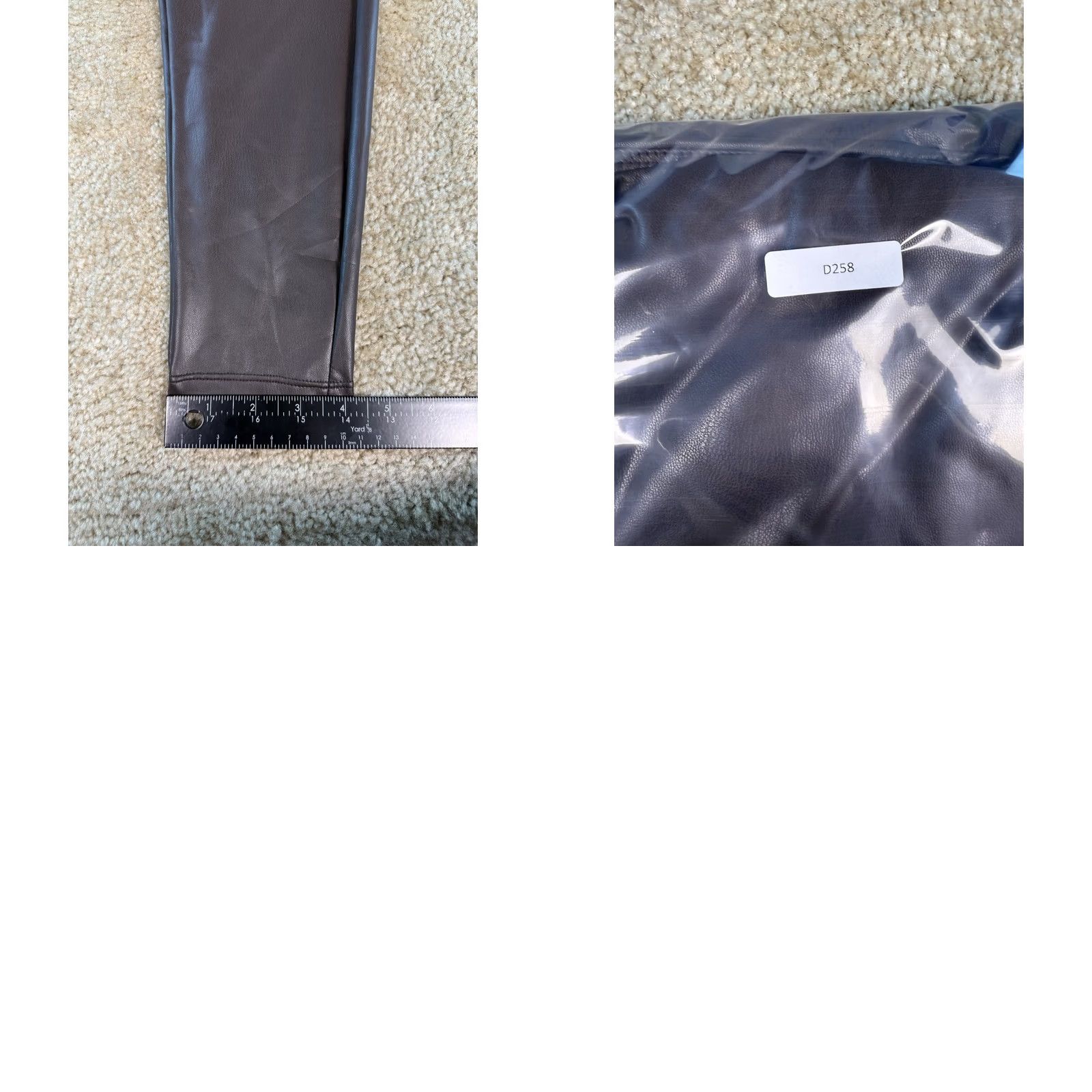 Vintage Zenana High Waist Faux Leather Leggings Pants XL Brown NWT D258 Womens Size 40" / US 18 - 9 Thumbnail