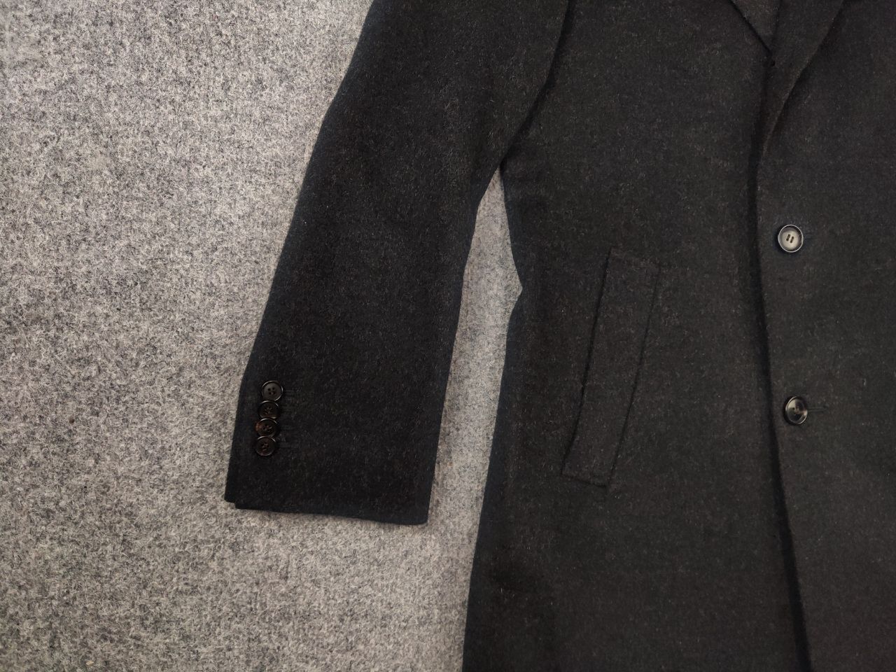 Suitsupply Suitsupply Design vicenza Gray Pure Wool coat Mid Jacket Size US S / EU 44-46 / 1 - 4 Thumbnail