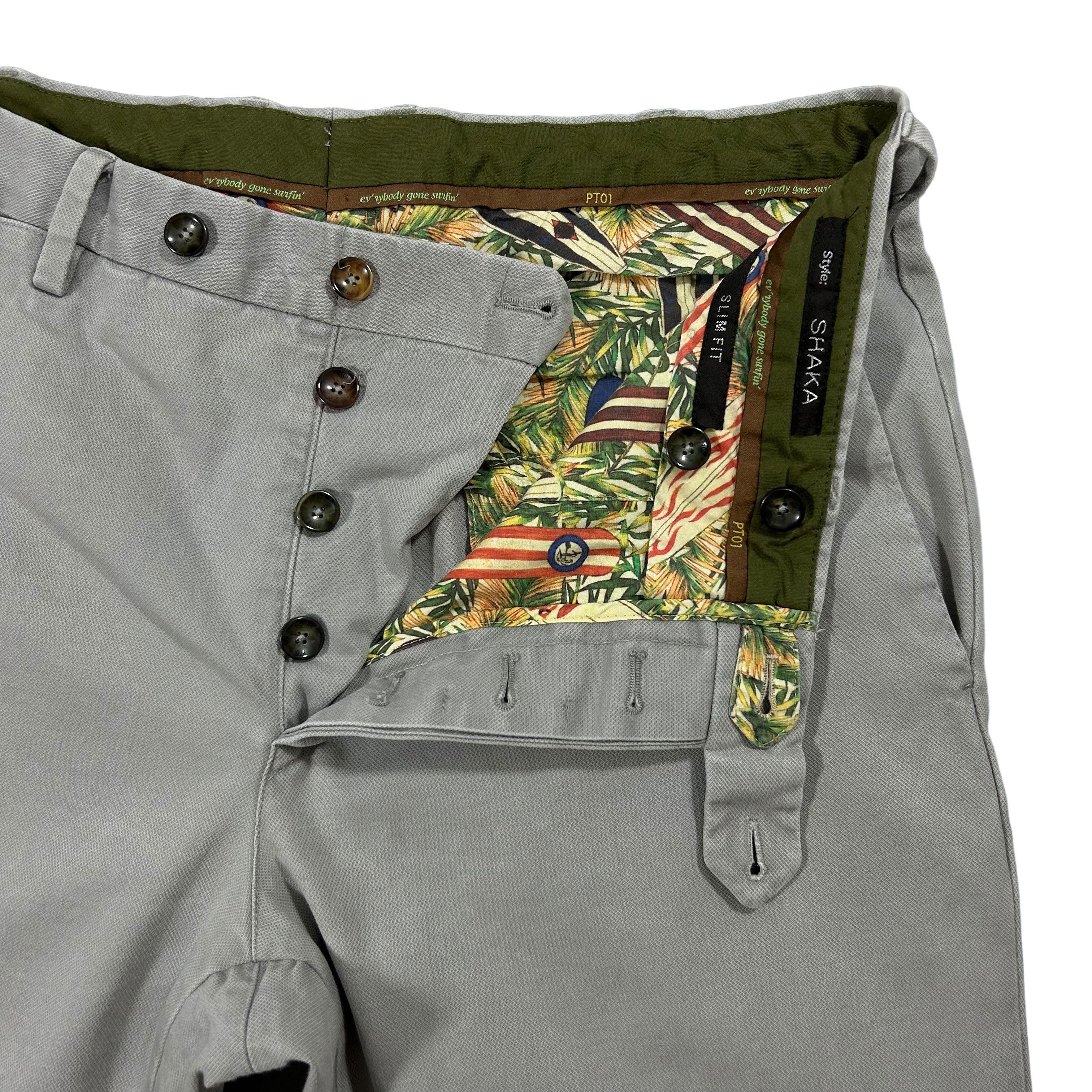 PT Torino PT01 Shaka Gray Slim Fit Tapered Classic Chino Pants W32L30 Size US 32 / EU 48 - 5 Thumbnail