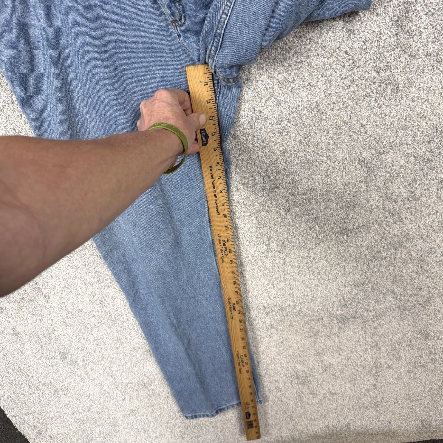 Lee Lee Jeans Mens 38x31 Blue Denim Regular Fit Straight Leg - 5-Pocket Design, Button Zip, Cotton, Casual Men’s Jeans Size US 38 / EU 54 - 4 Thumbnail