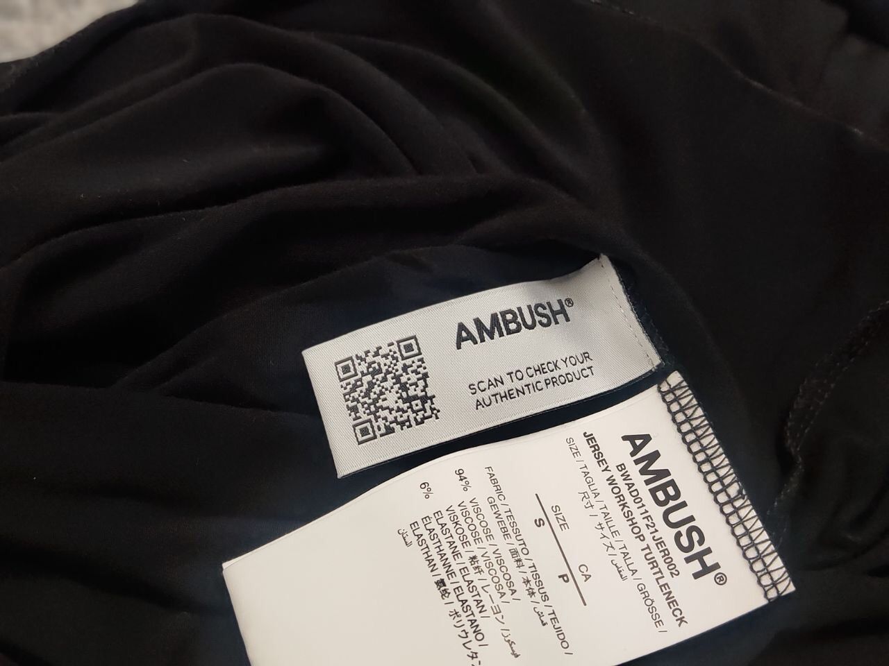 Ambush Design Ambush Japan jersey workshop turtleneck black long sleeve Size S / US 4 / IT 40 - 16 Thumbnail