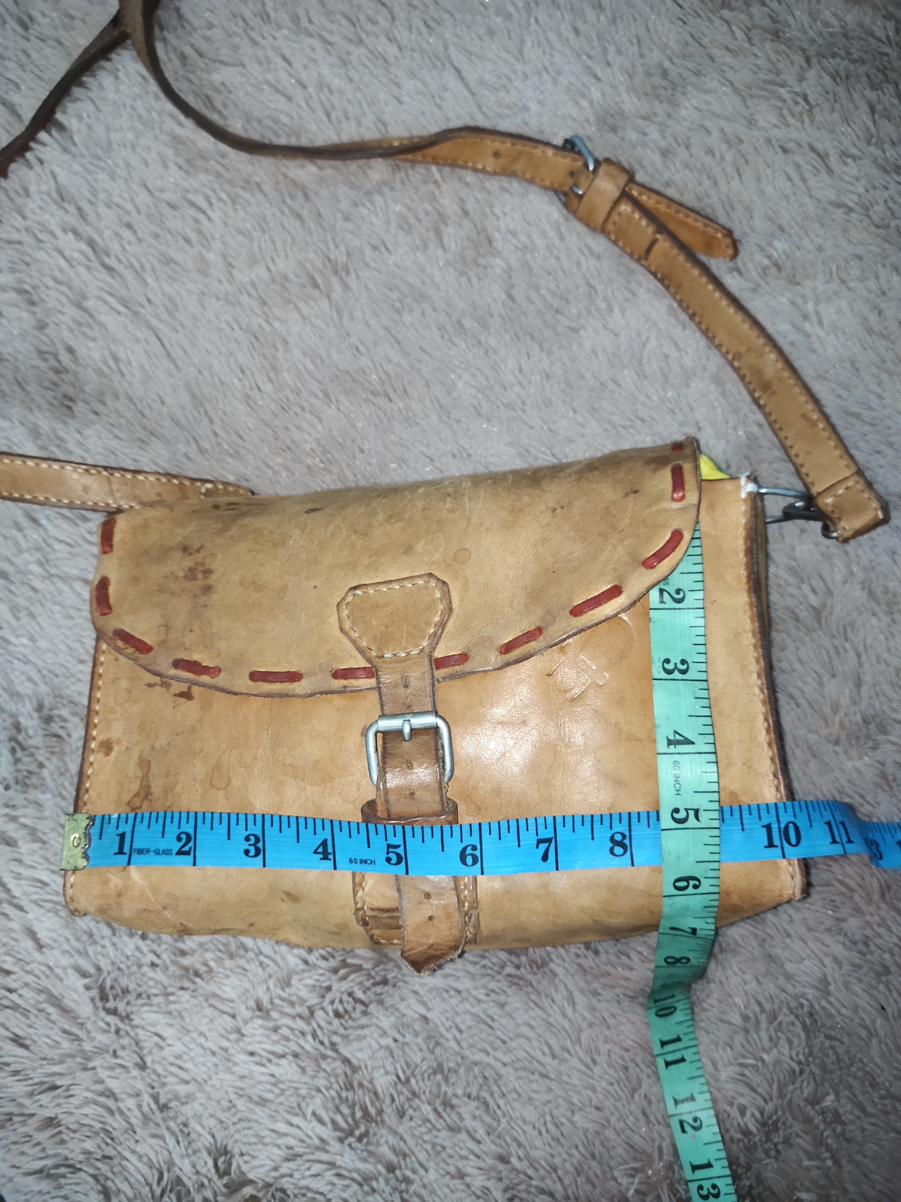 Genuine Leather × Vintage Vintage Poche Boho Leather Bag Size ONE SIZE - 9 Thumbnail