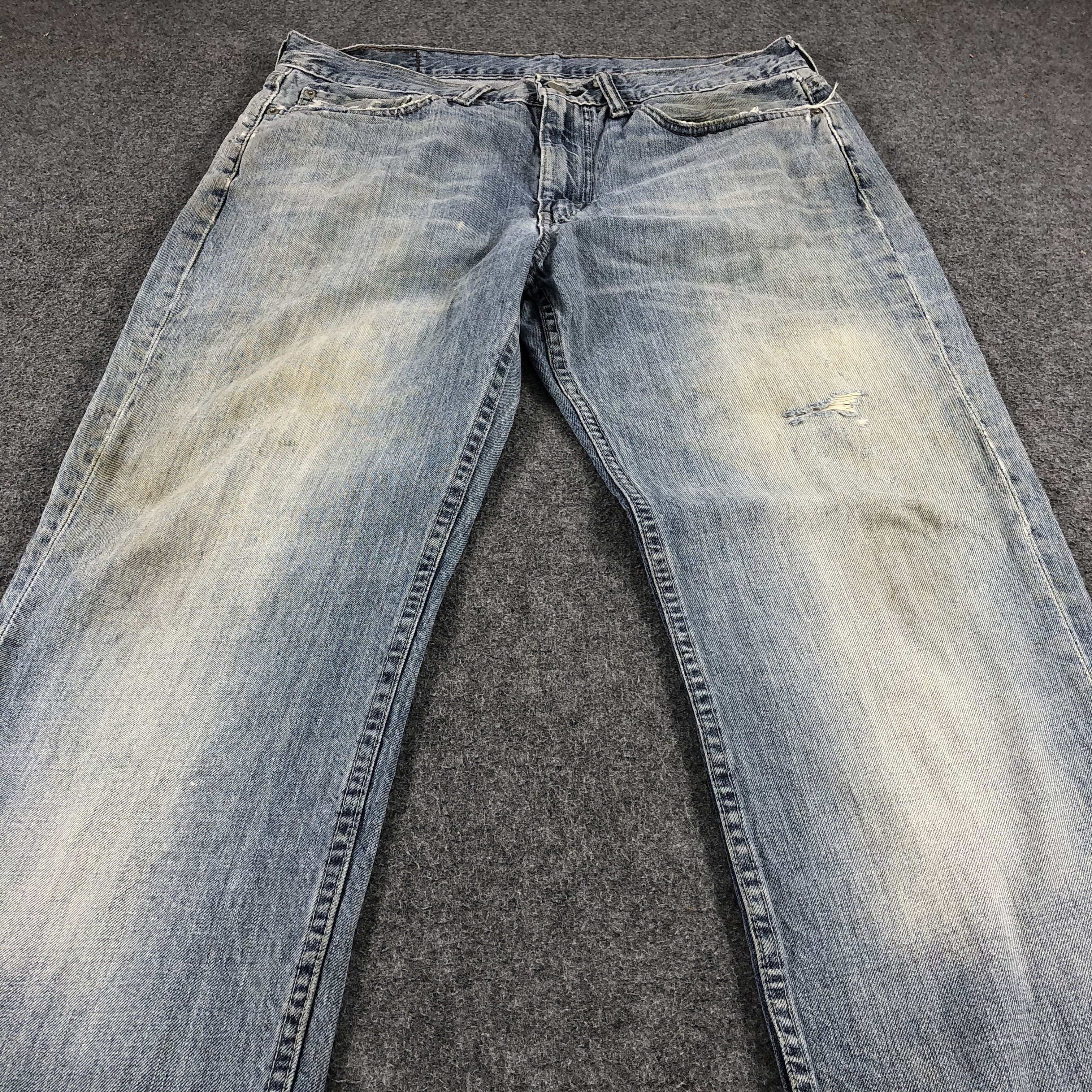Levi's Dirty Vintage Levis 514 Jeans Light Wash Denim-J1081 Size US 34 / EU 50 - 3 Thumbnail