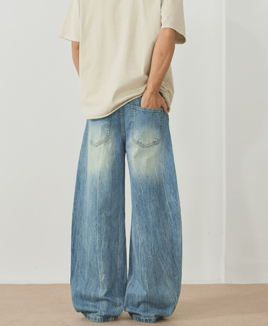 Japanese Brand × Jean Men's lightning pattern street baggy ripped scimitar jeans Size US 32 / EU 48 - 5 Thumbnail