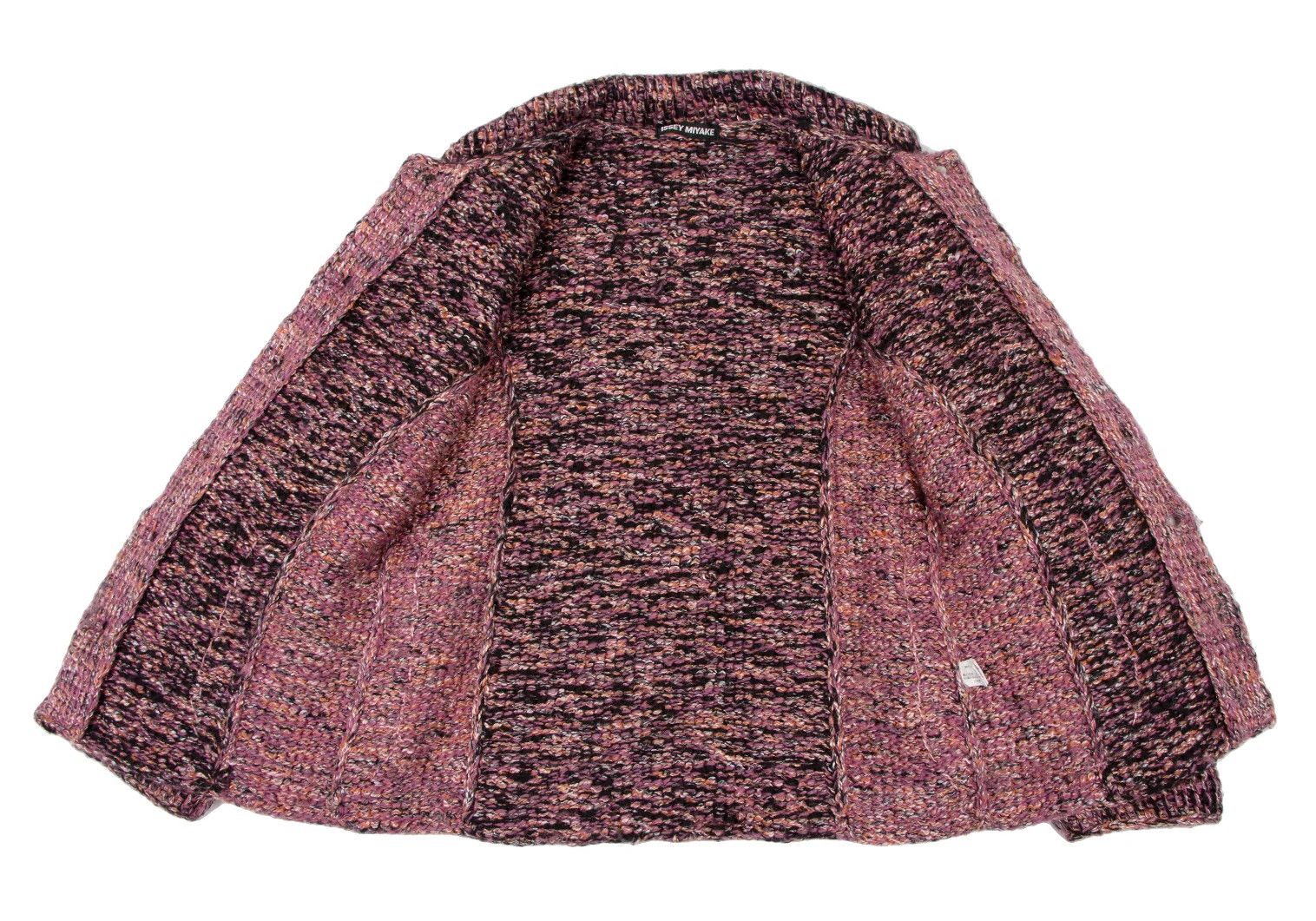 Issey Miyake Mixed Low Gauge Knit Jacket in Purple and Black Size US M / EU 48-50 / 2 - 11 Thumbnail