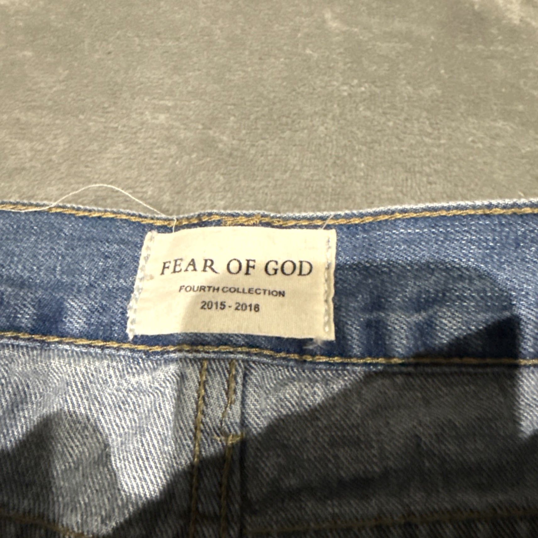 Fear of God Fear of God Jeans Mens 29 Fourth Collection 2015-2016 Distressed Denim Zip Ankle Blue Cotton Denim 90s Regular Skinny Inseam 32 Men Size US 29 - 4 Thumbnail