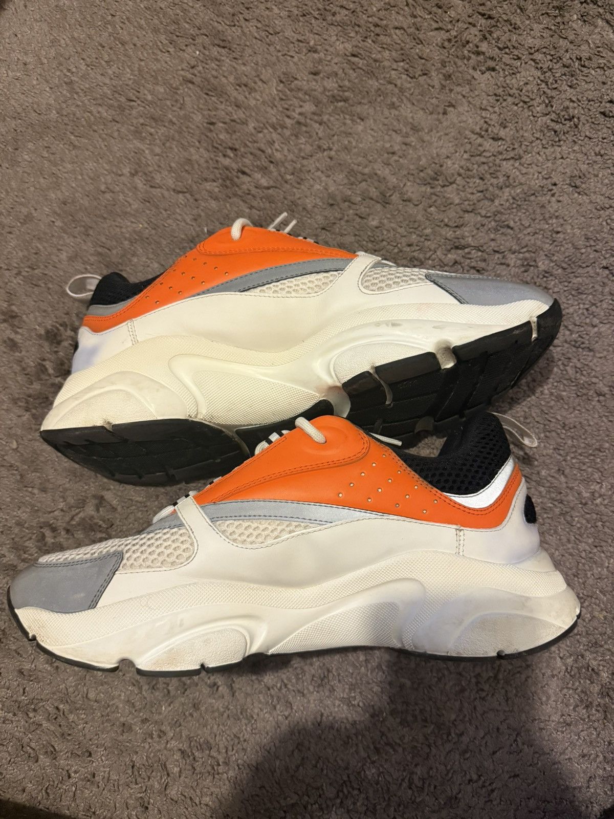 Dior Dior B22 Orange Black White Sneakers Size US 12 / EU 45 - 2 Thumbnail