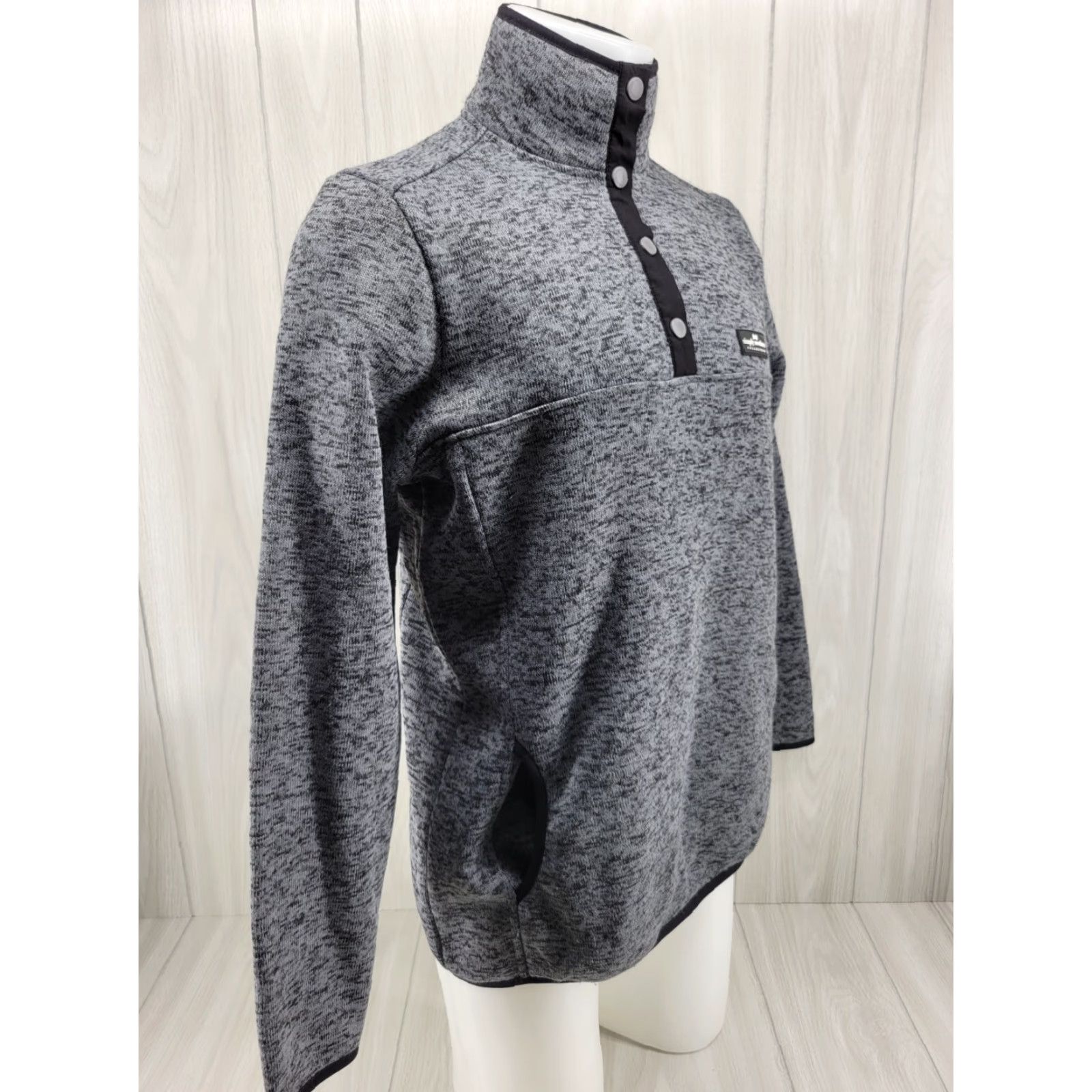 Vintage SIMPLY SOUTHERN Pullover Sweater Gray L Long Sleeve 1/4 Snap Pockets Knit Polyester Women's Vintage: No Size L / US 10 / IT 46 - 4 Thumbnail