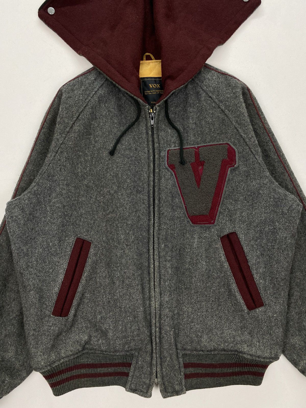 Vintage Vintage Vox Hooded Varsity Jacket Size US M / EU 48-50 / 2 - 3 Thumbnail