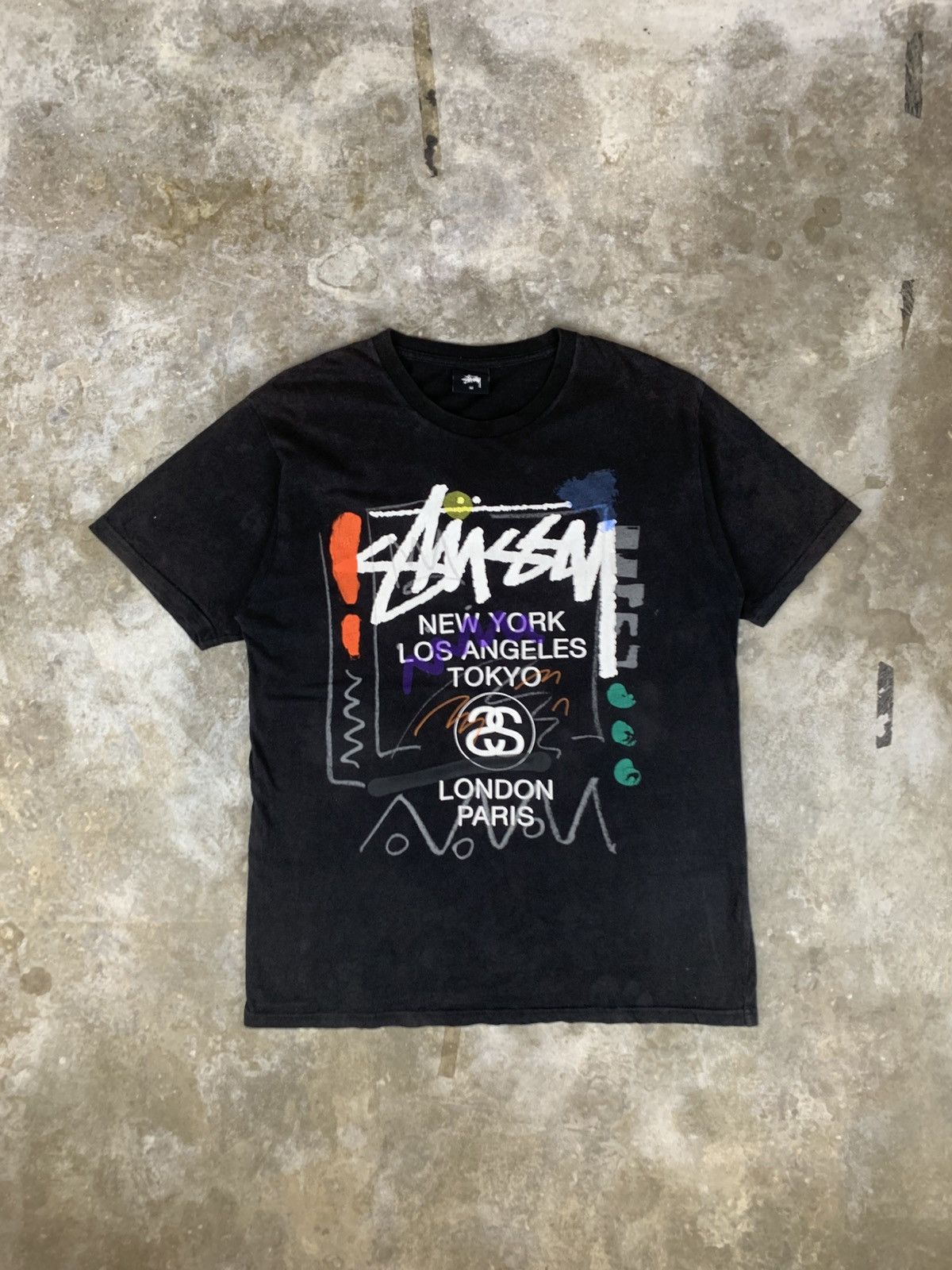 Stussy Vintage Stussy x Basquiat Spellout Tshirt Size US M / EU 48-50 / 2 - 1 Thumbnail