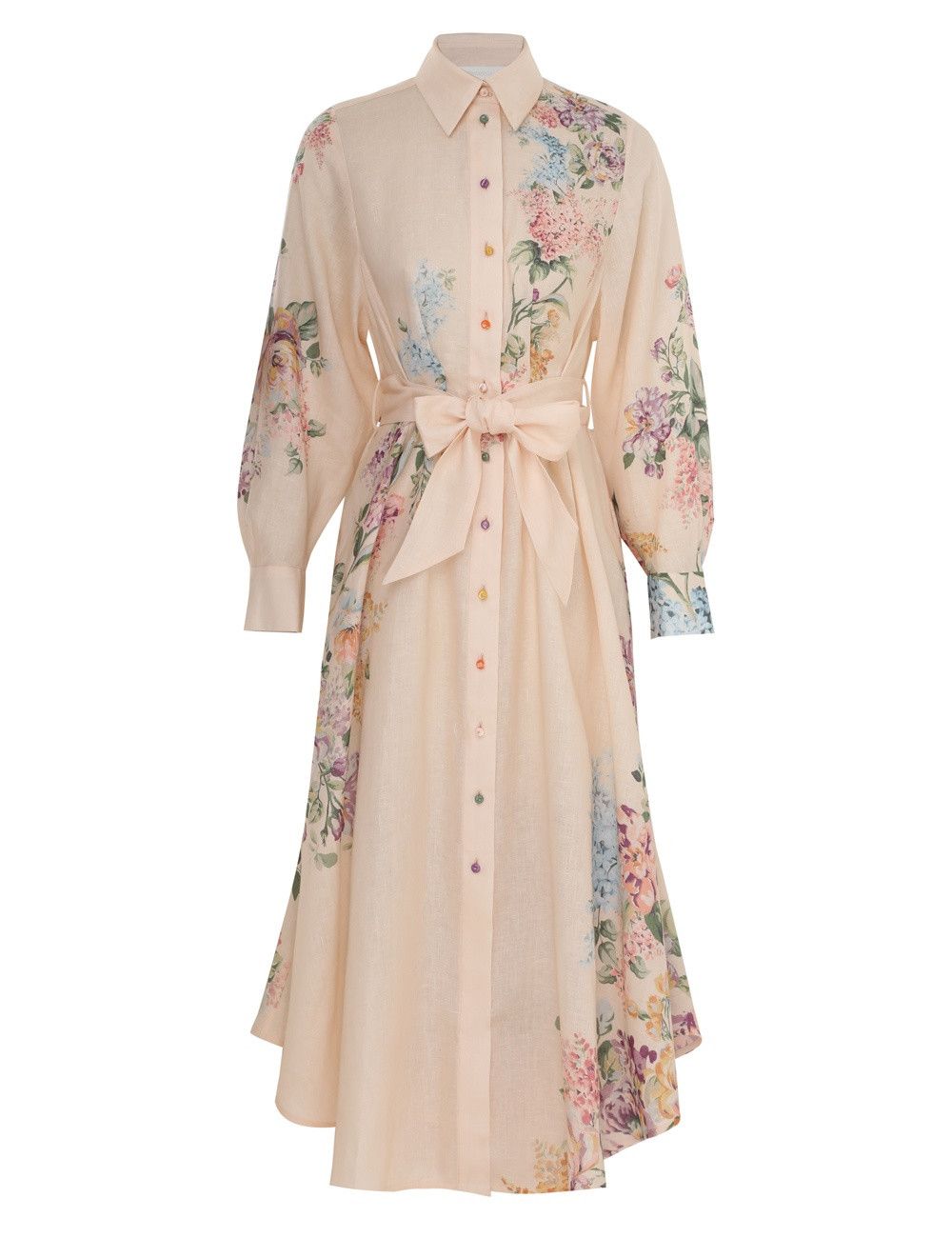 o1s22i1n1024 Halliday Midi Chemisier Dress in Multicolor