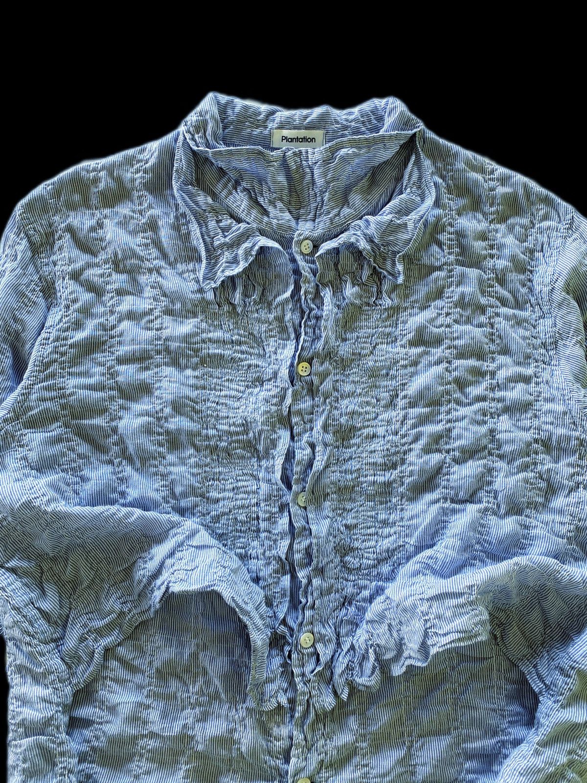 Issey Miyake × Vintage Vintage “Plantation” ISSEY MIYAKE Crunched Pleated Shirt Size M / US 6-8 / IT 42-44 - 6 Thumbnail