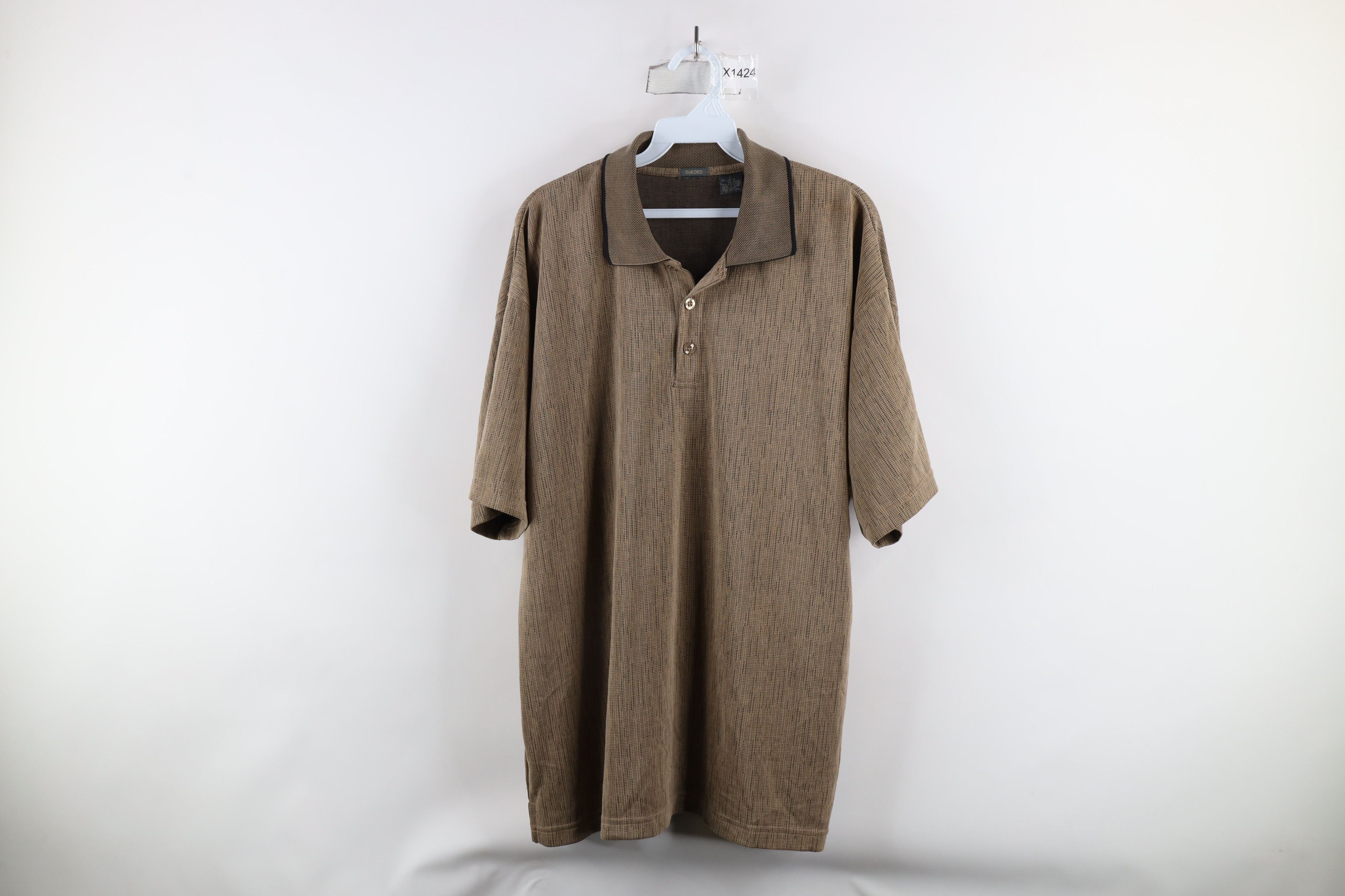 Vintage Vintage 90s Streetwear Touch Knit Collared Golf Polo Shirt Size US L / EU 52-54 / 3 - 1 Thumbnail