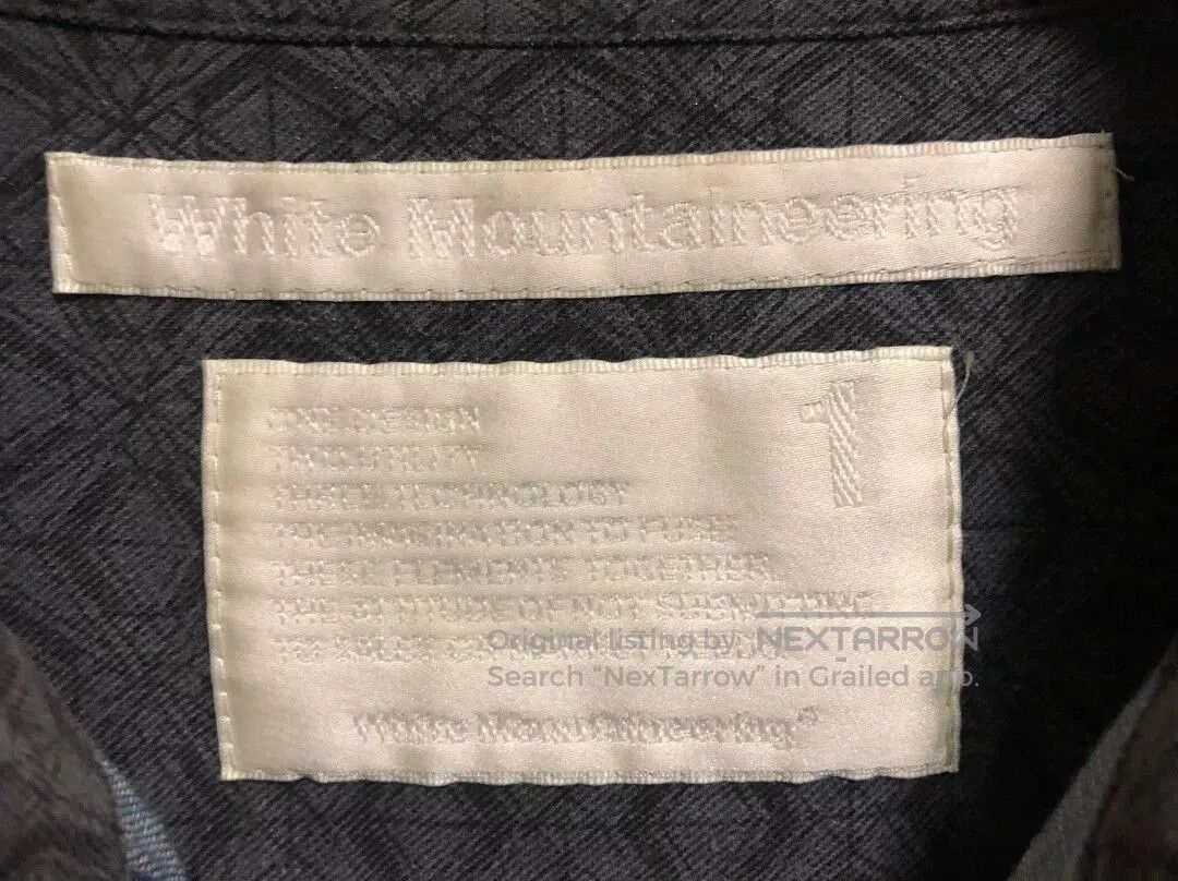 White Mountaineering indigo patchwork button-up shirt made in japan. Size US S / EU 44-46 / 1 - 6 Thumbnail
