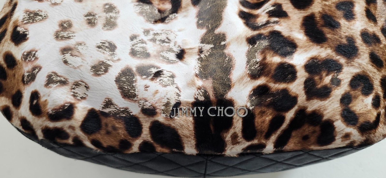 Jimmy Choo Jimmy Choo Animal Print Hobo Bag Fur & Leather Designer Size ONE SIZE - 3 Thumbnail