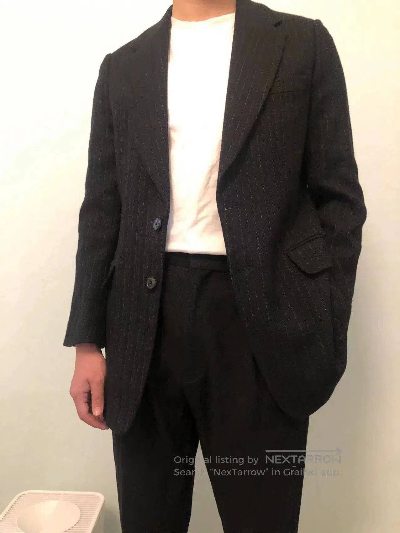 Dries Van Noten Dries Van Noten Striped White Lapel Blazer. Size US M / EU 48-50 / 2 - 9 Thumbnail
