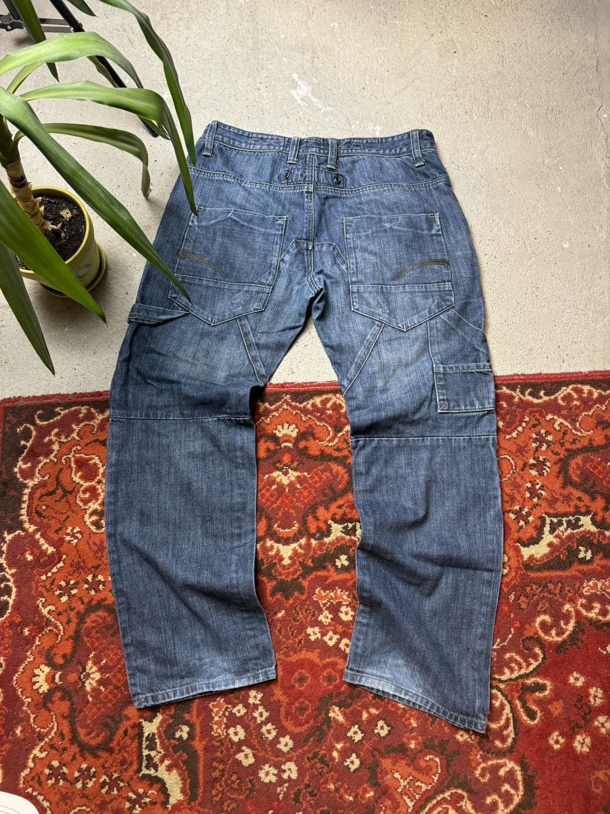 Vintage Y2K Timezone Multipocket Denim Star Pants