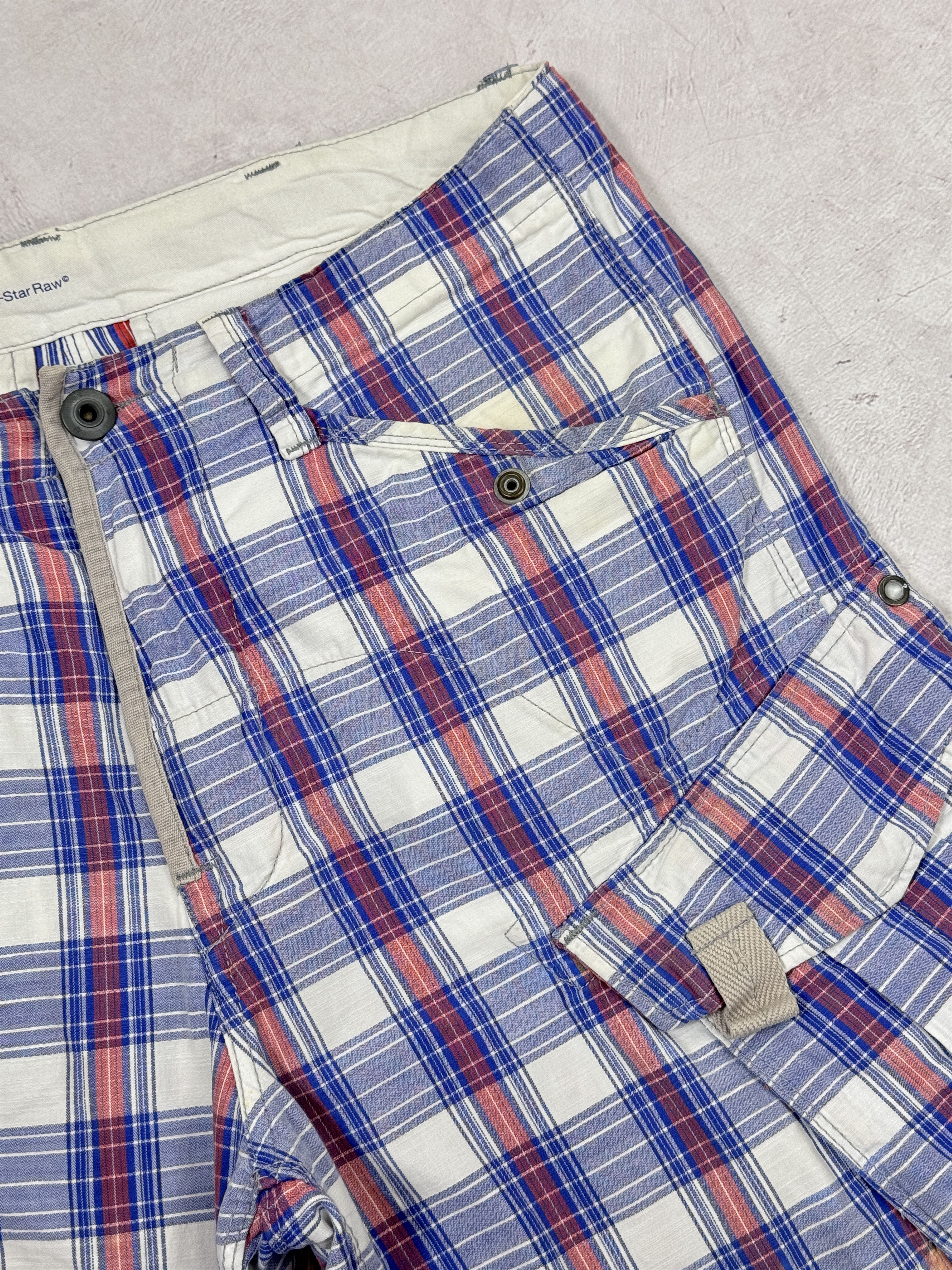 G-Star G-Star Raw Cargo Shorts Multicolor Check Size US 31 - 6 Thumbnail
