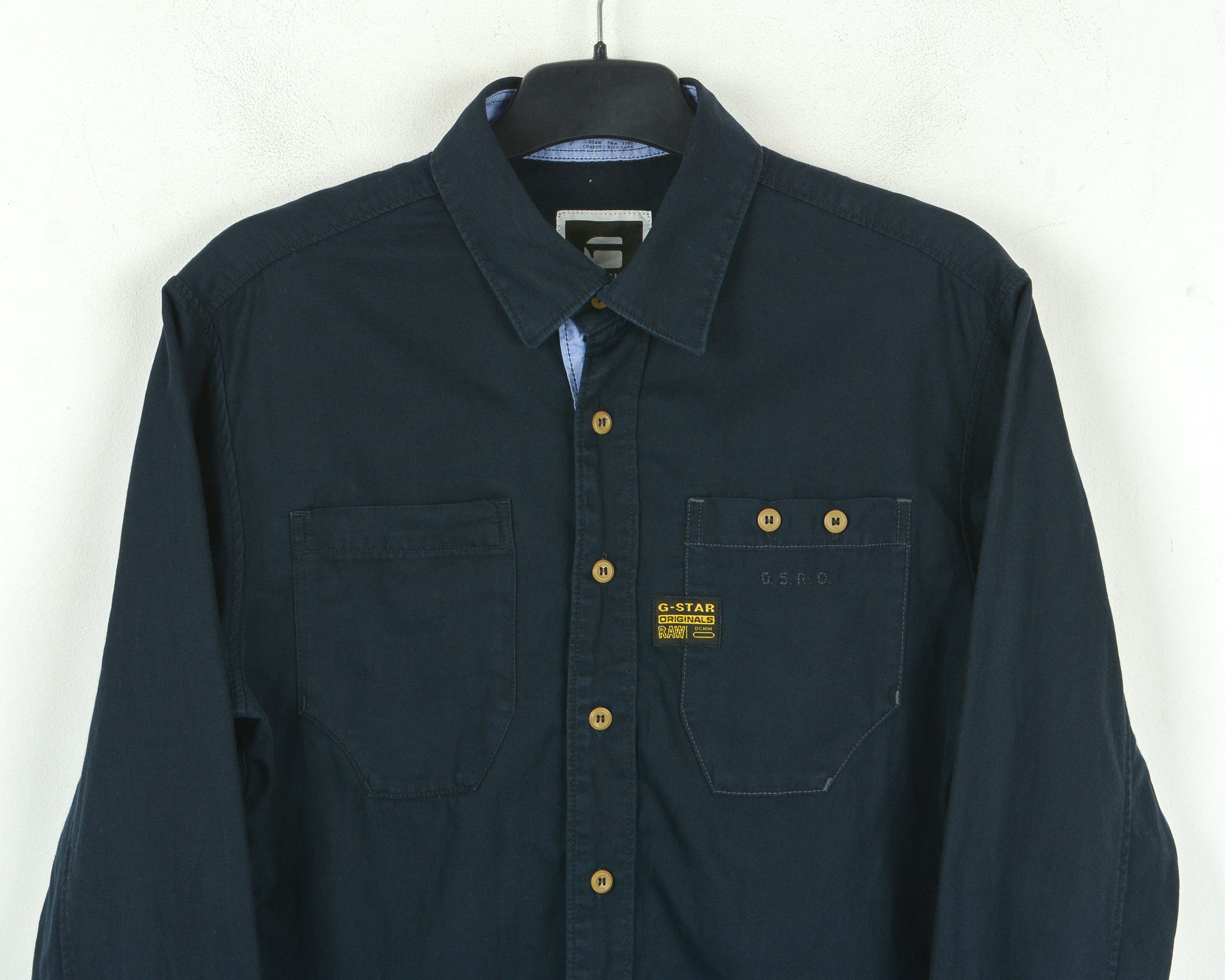 G-Star William Varsity Mens S Denim Shirt Long Sleeve Casual Navy Size US S / EU 44-46 / 1 - 2 Thumbnail