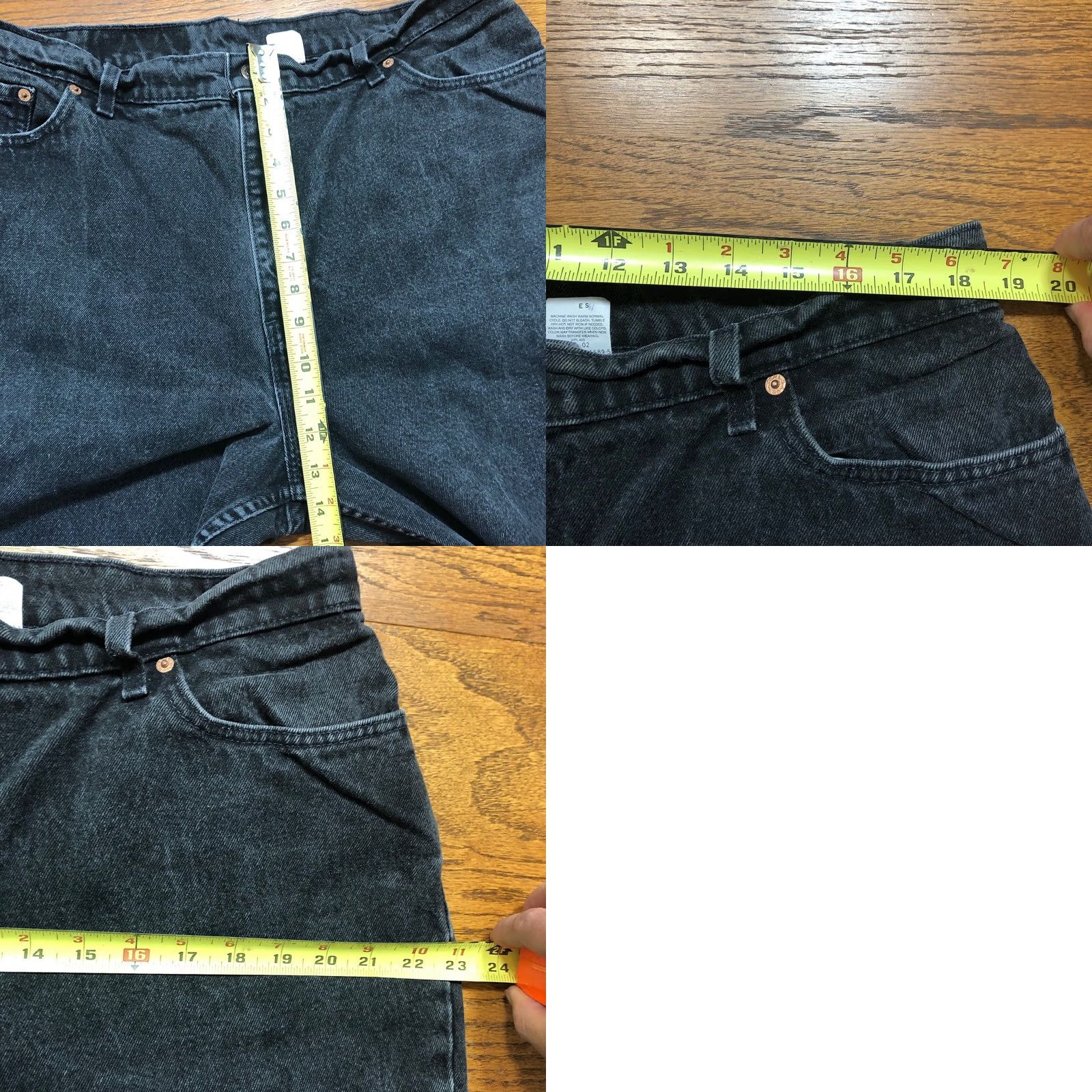 Levi's VINTAGE Levi's 522 Jeans Women 20 30 Black Tapered Fit Tapered Leg USA 90s Size 42" / US 20 - 9 Thumbnail