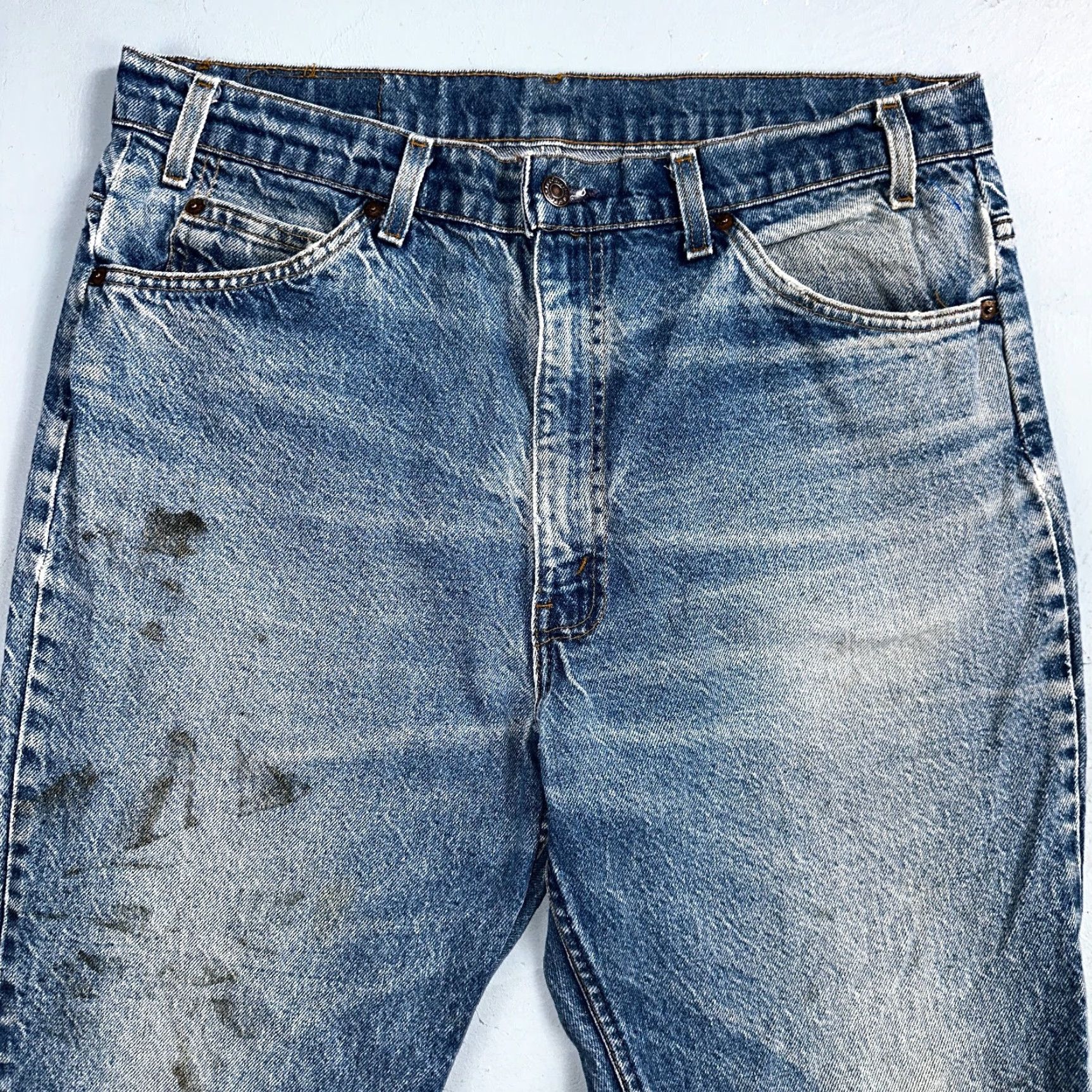 Levi's Levi's Levi's 517 Jeans Vintage 80s USA Orange Tab Bootcut Flare Blue 34x28 Men Jeans Size US 34 / EU 50 - 2 Thumbnail