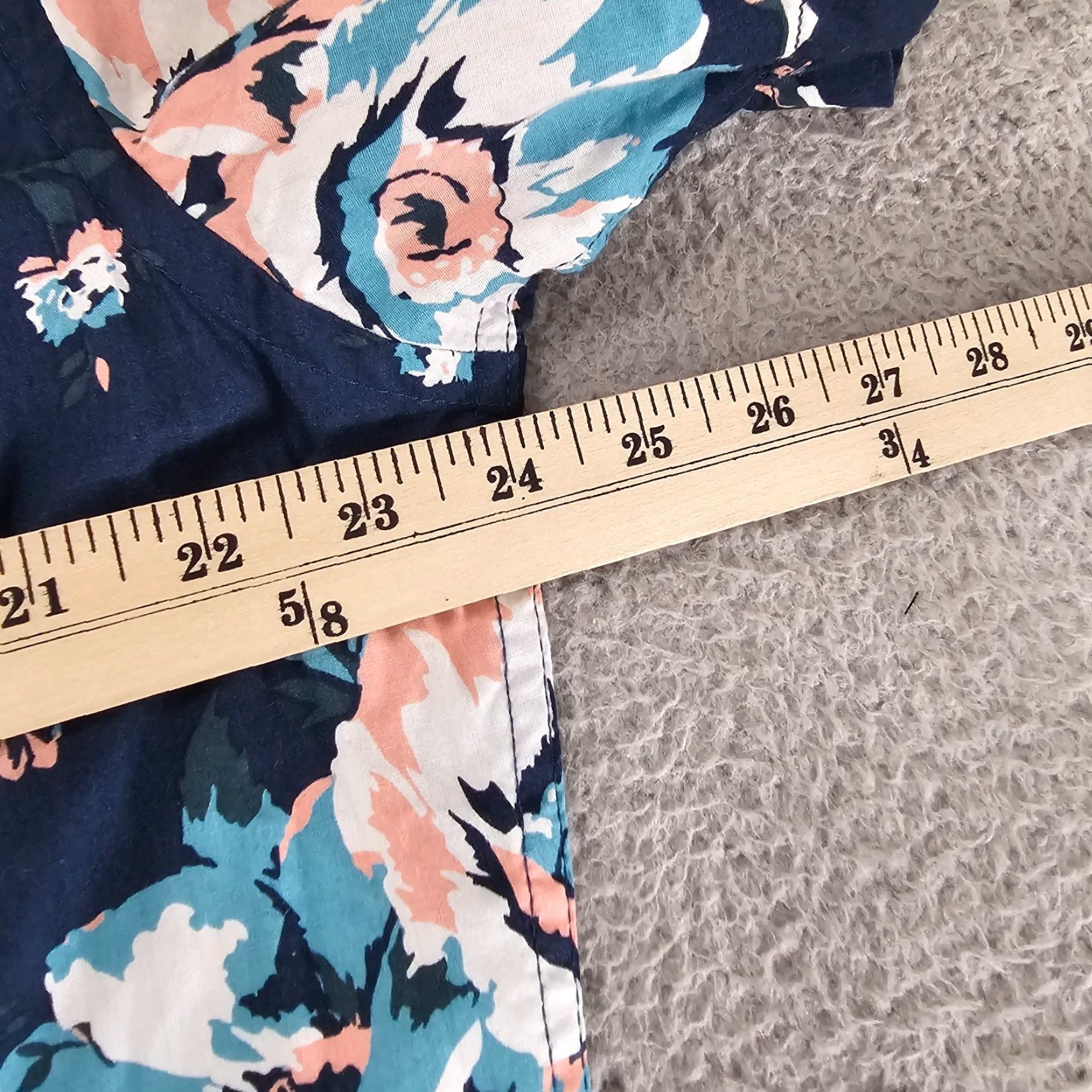 Old Navy Old Navy Shirt Mens XL Navy Floral Slim Fit Button Up Short Sleeve Size US XL / EU 56 / 4 - 5 Thumbnail