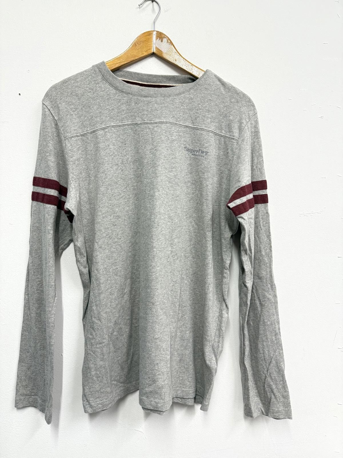 Superdry Superdry Grey Long Sleeve Casual Sweatshirt with Burgundy Ar Size US M / EU 48-50 / 2 - 1 Thumbnail