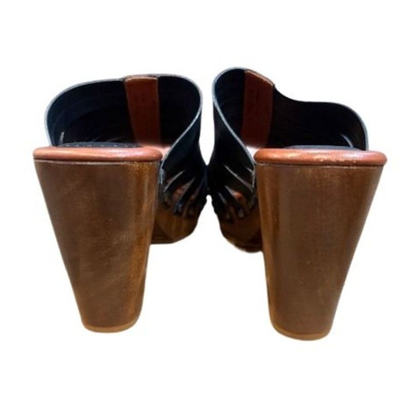 Johnston & Murphy Johnston & Murphy Platform Block Heel Black Sandals Size US 9 / IT 39 - 5 Thumbnail