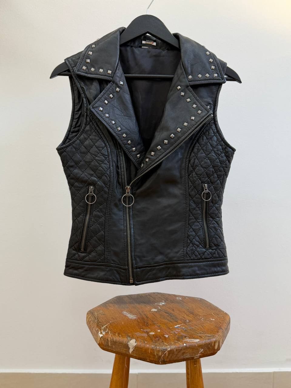 Japanese Brand Vintage Avant-Garde Biker Moto Style Leather Vests hype Size US S / EU 44-46 / 1 - 1 Thumbnail