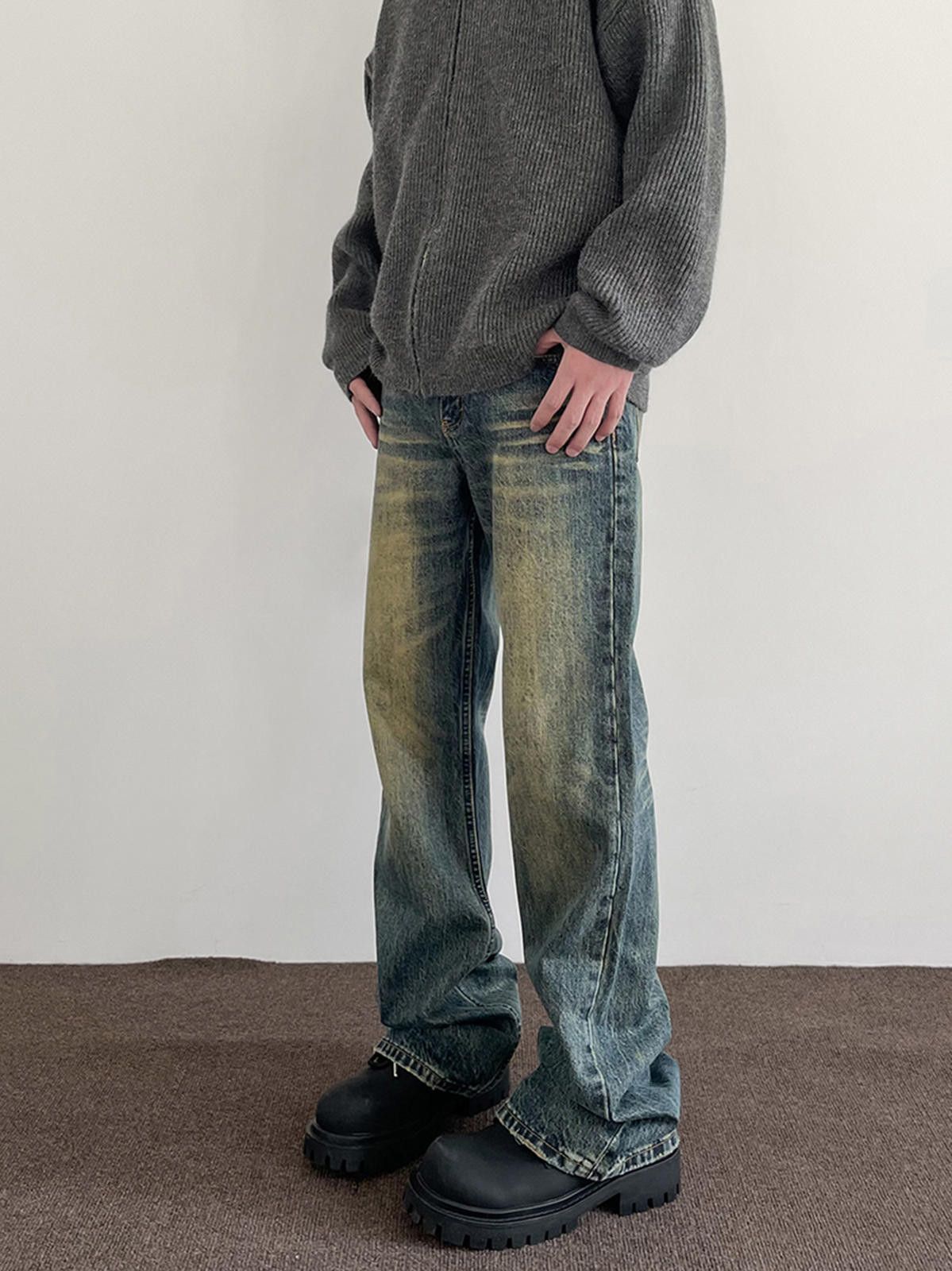 Vintage Wide-Leg Denim Jeans - Vintage Look Size US 32 / EU 48 - 1 Thumbnail