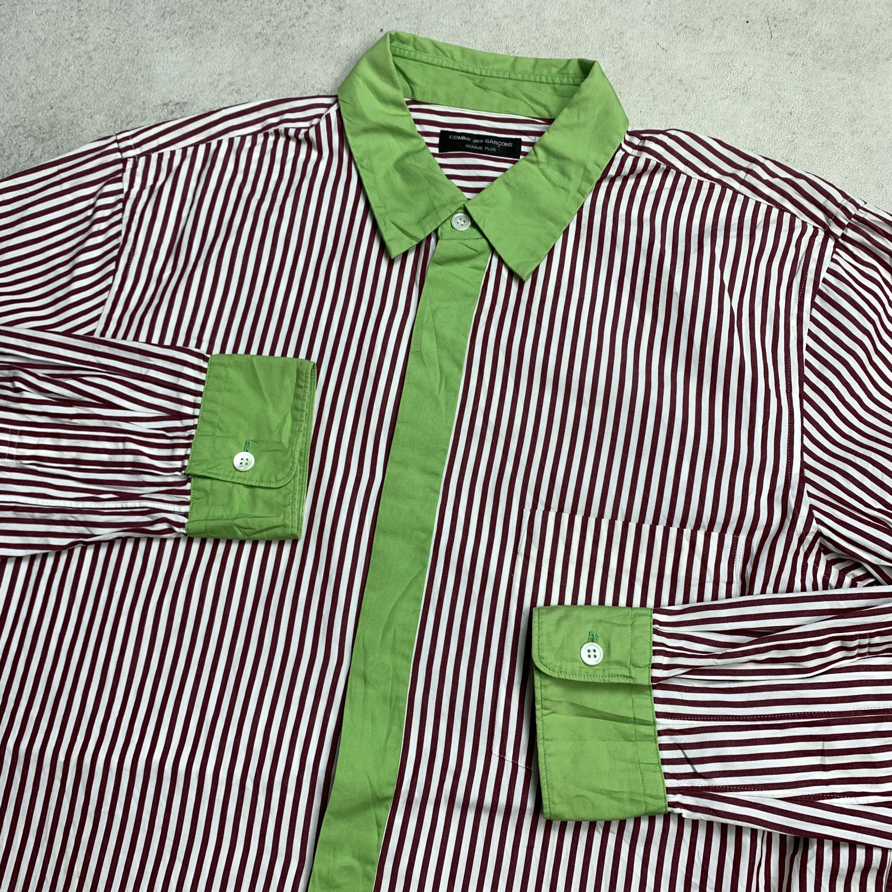 Comme des Garcons Comme Des Garcons Homme Plus CDG Striped Button Up Shirt Size US L / EU 52-54 / 3 - 3 Thumbnail
