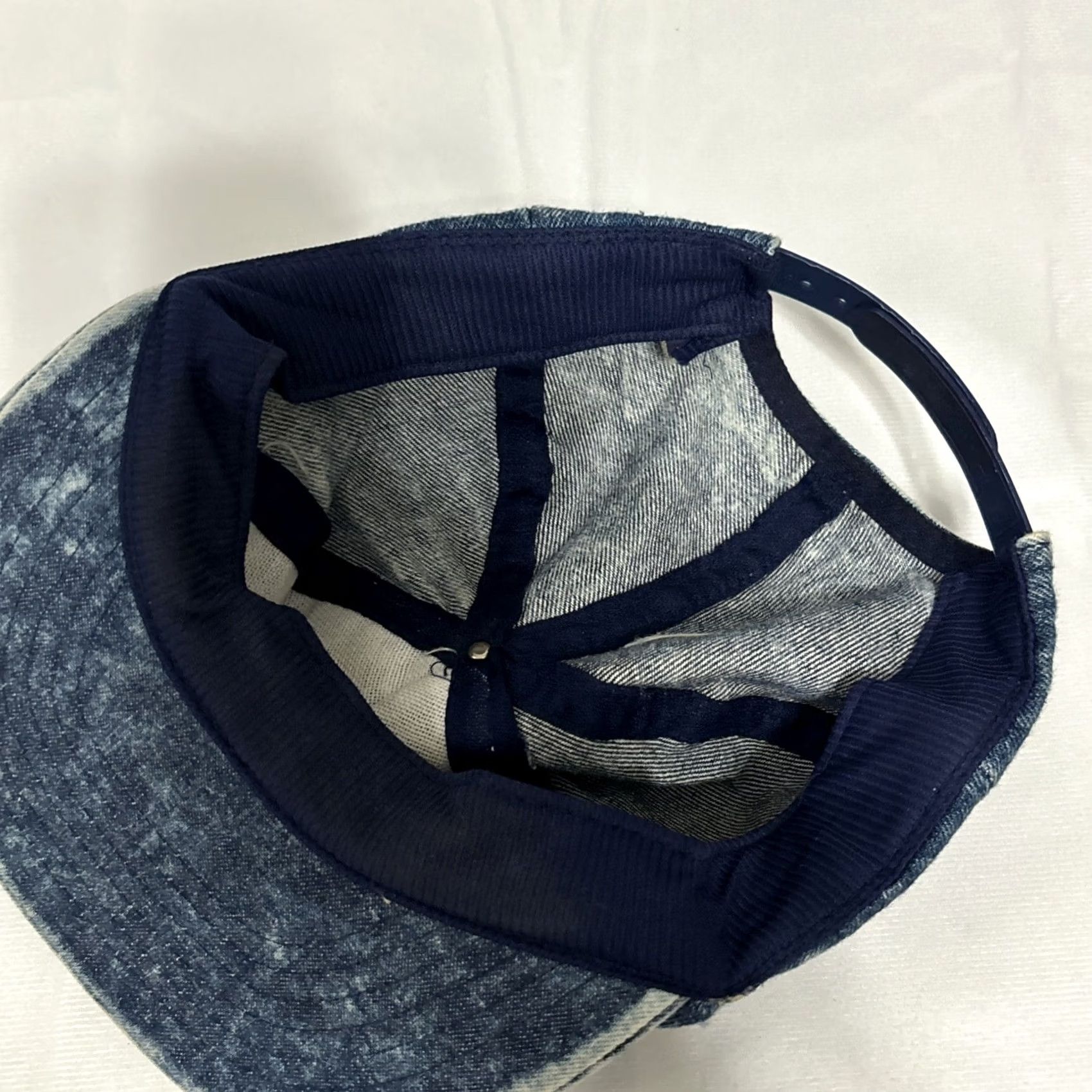 Denime VINTAGE Peter Cap Baseball Cap One Size Men Blue Denim Flat Brim Snapback Monterey Embroidered Size ONE SIZE - 7 Thumbnail