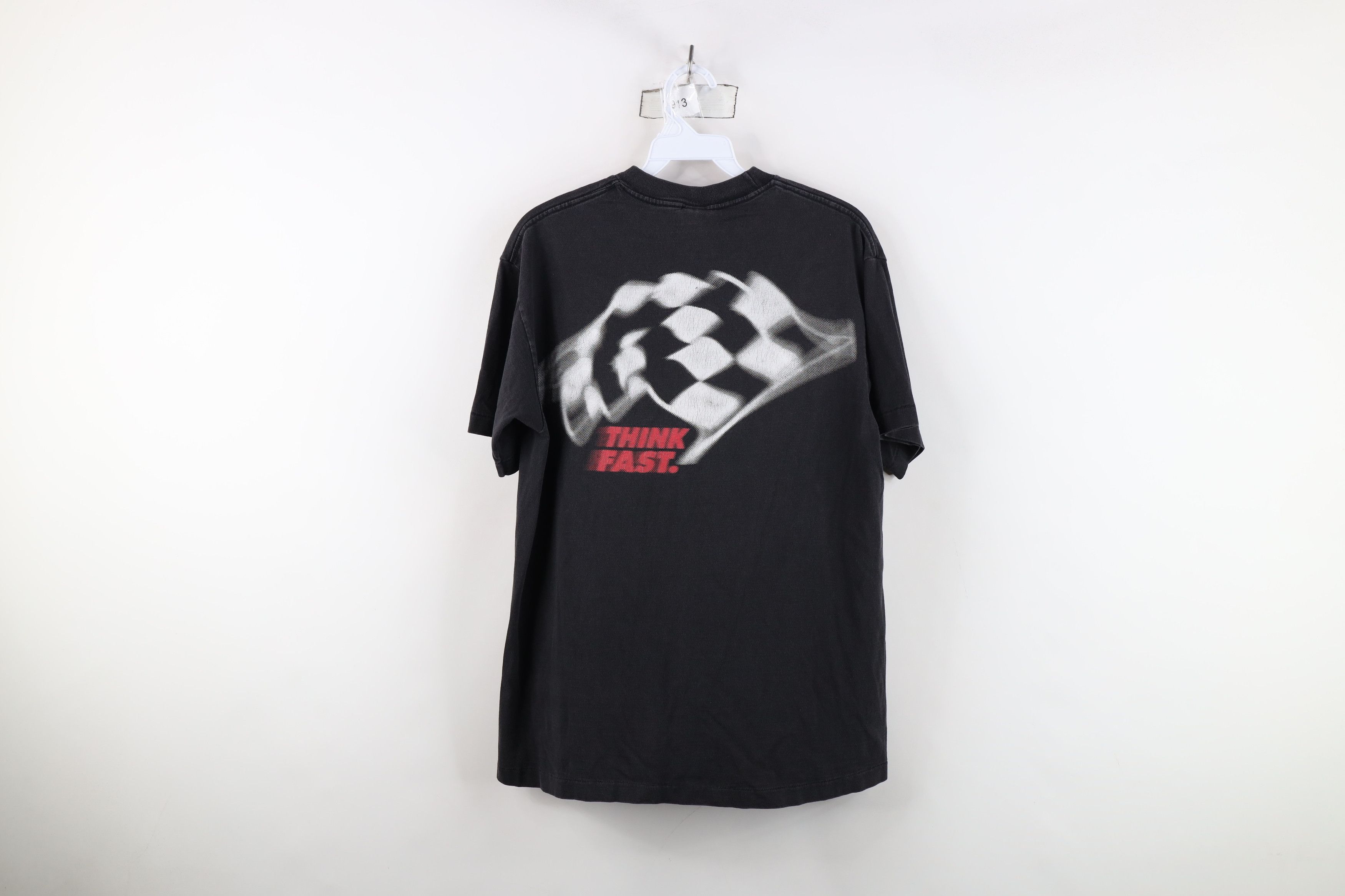 Fox Racing × Vintage Vintage 90s Fox Racing Checkered Flag T-Shirt Black USA Size US M / EU 48-50 / 2 - 13 Thumbnail