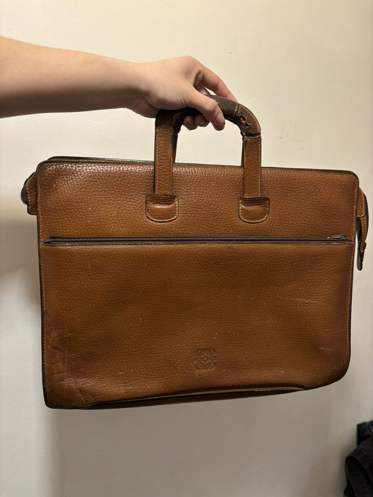 Loewe LOEWE Vintage Brown Leather Portfolio Briefcase Size ONE SIZE - 1 Thumbnail