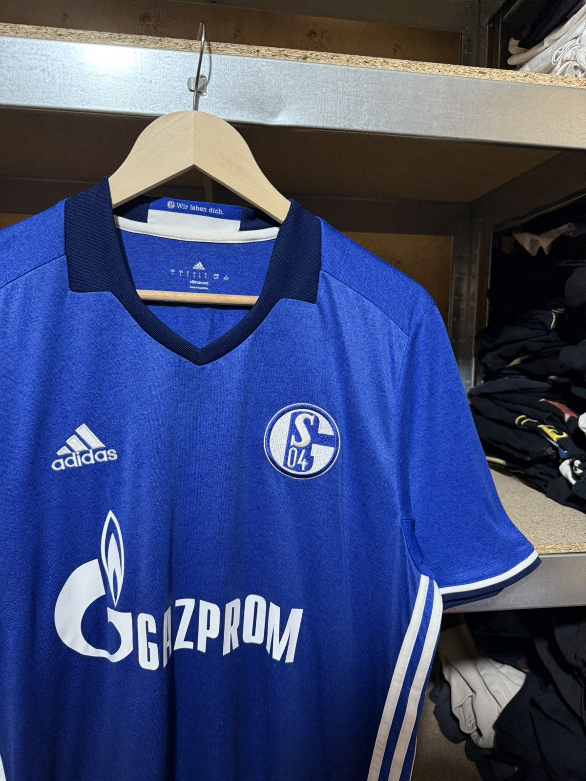 Adidas × Vintage Adidas SCHALKE 2016 2017 HOME Bentaleb Soccer Jersey Size US L / EU 52-54 / 3 - 4 Thumbnail