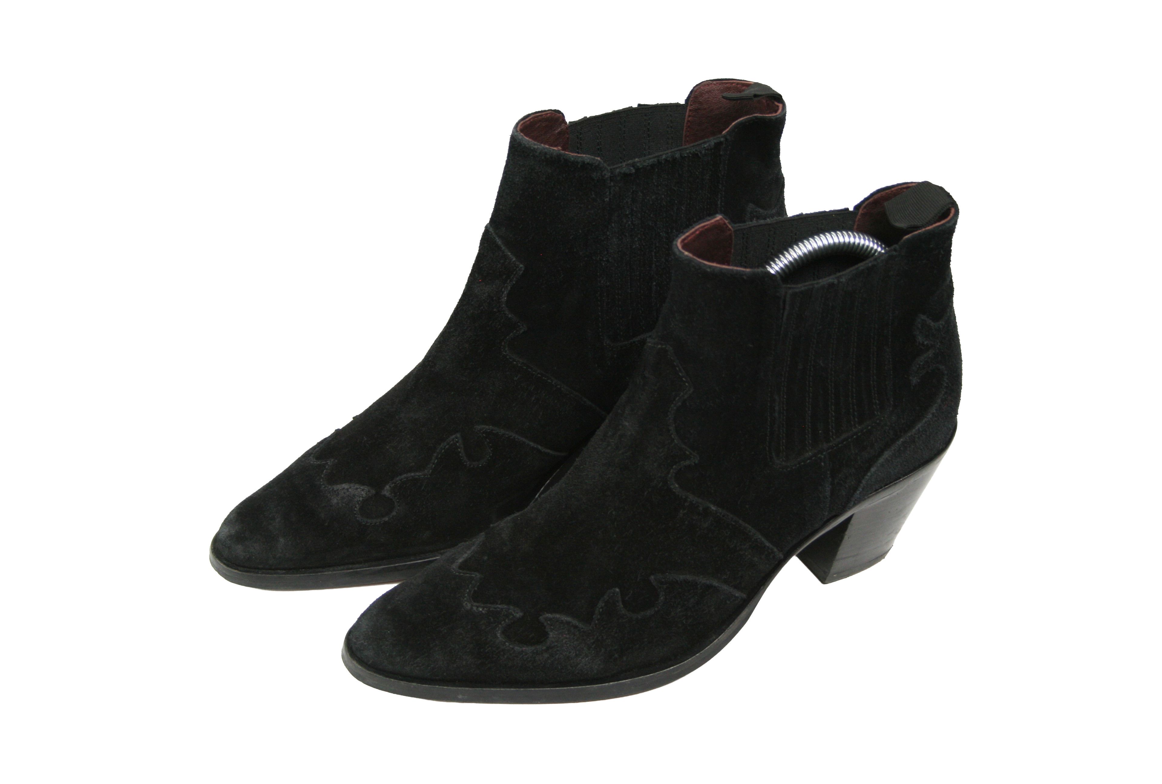 Japanese Brand Muratti Redbud Suede Cowboy Cossacks Western Ankle Boots Size US 9 / IT 39 - 3 Thumbnail