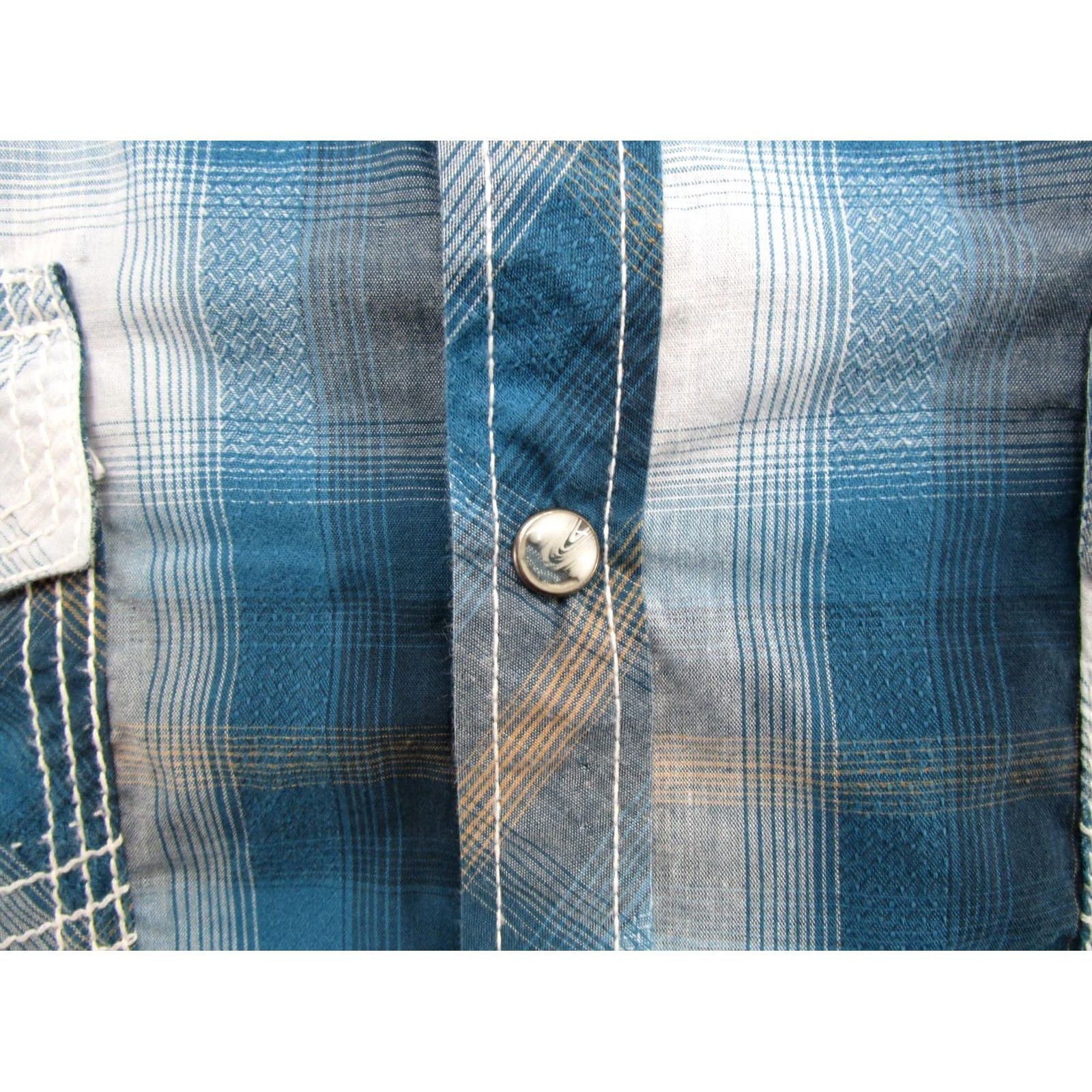 Vintage BKE Buckle Plaid Pearl Snap Shirt Men's XL Pockets Athletic Fit Western Rodeo Shirt Size US XL / EU 56 / 4 - 4 Thumbnail