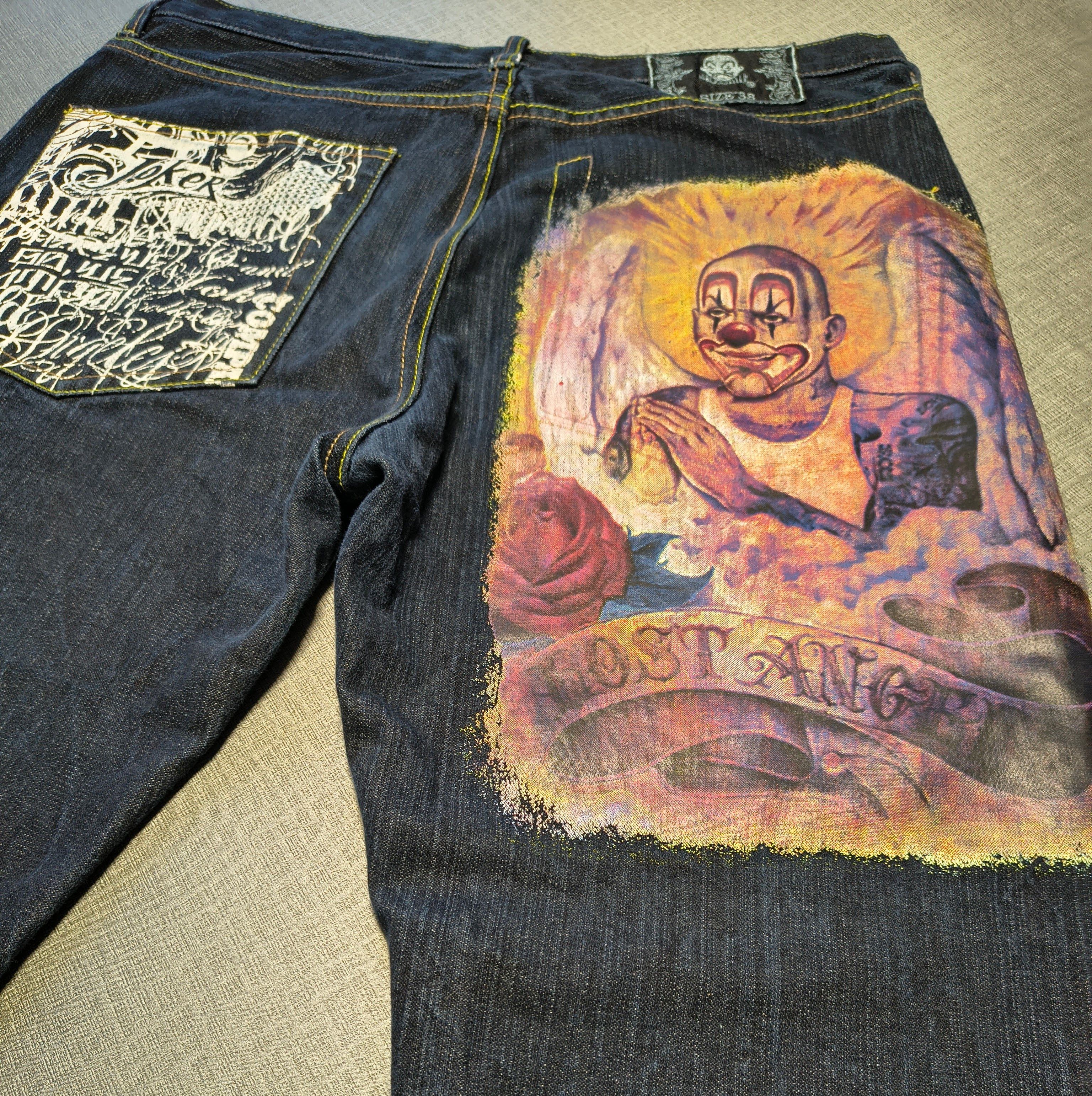 Other Vintage Joker Brand "Lost Angel" Baggy Denim Jeans Size US 38 / EU 54 - 1 Thumbnail