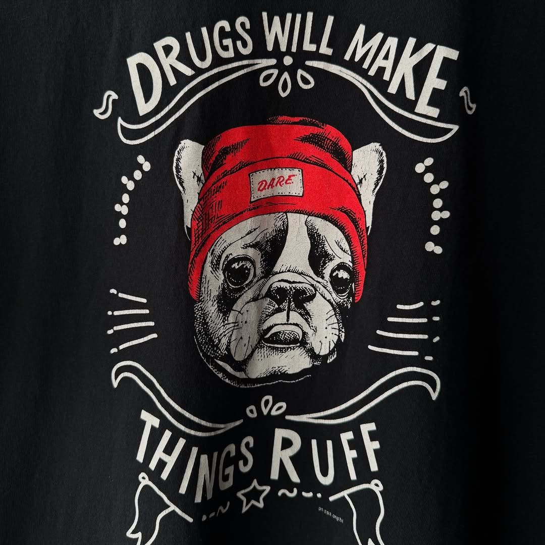 Vintage D.A.R.E 90s "Drugs Will Make Things Ruff", T-Shirt Size US M / EU 48-50 / 2 - 2 Thumbnail