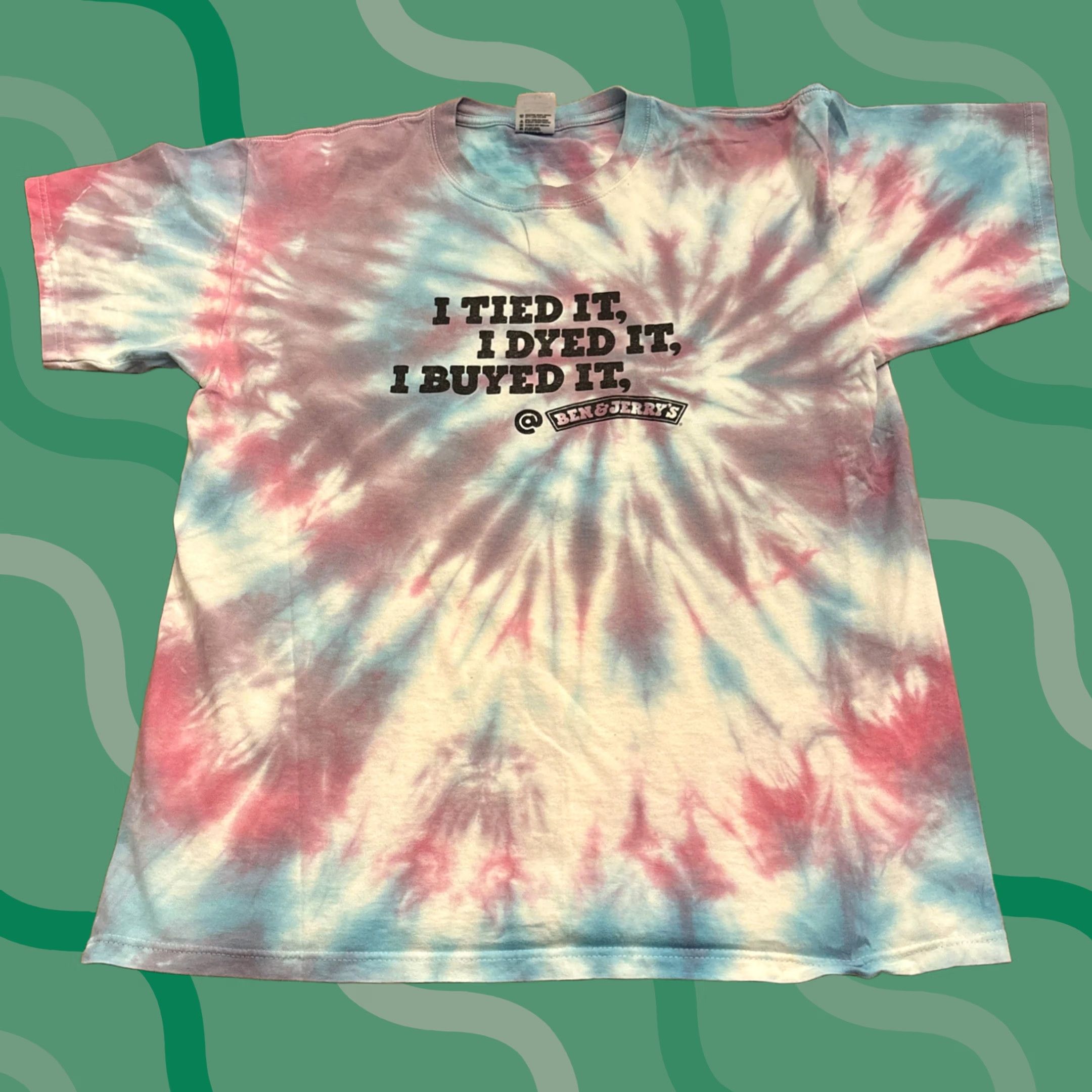 Anvil VINTAGE Ben And Jerry’s Ice Cream Tie Dye T Shirt L Men Shirt Ivory Anvil Size US L / EU 52-54 / 3 - 1 Thumbnail