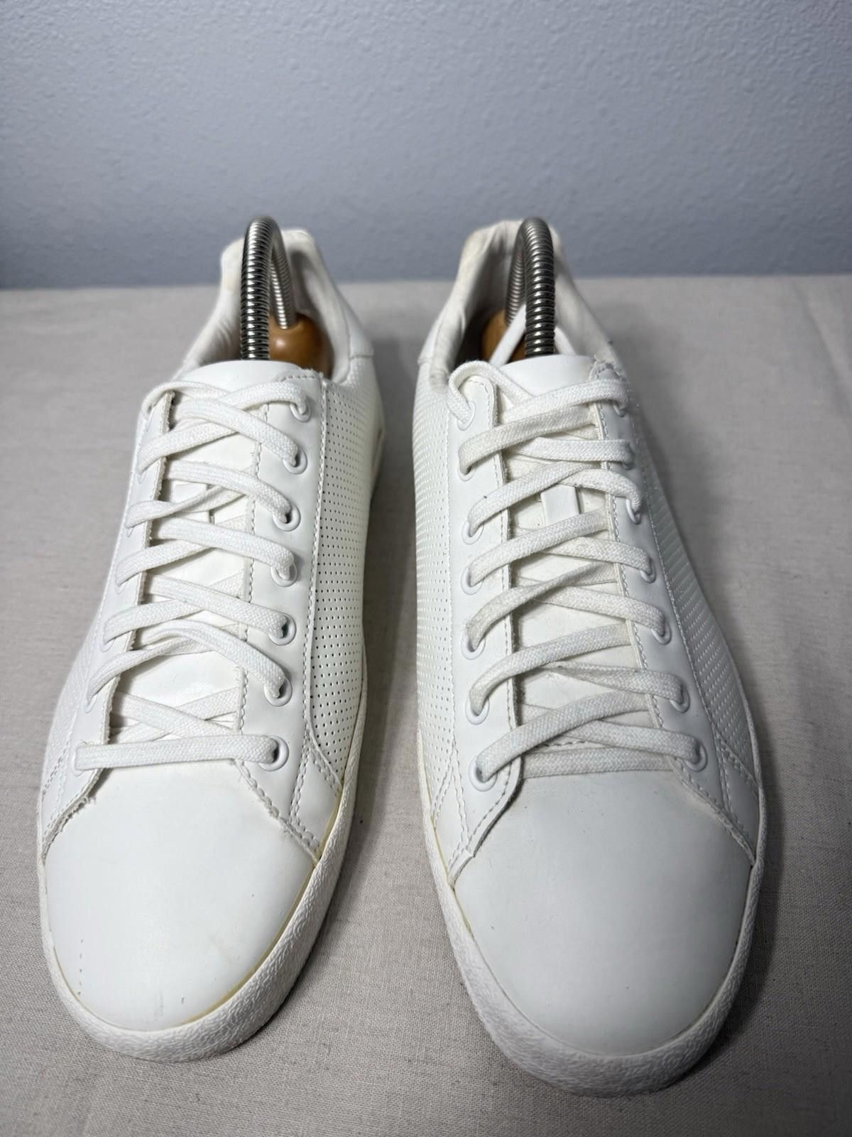 Designer Mens ZARA MAN White Leather Sneakers Shoes Sz 7.5 EU41 Size US 7.5 / EU 40-41 - 3 Thumbnail